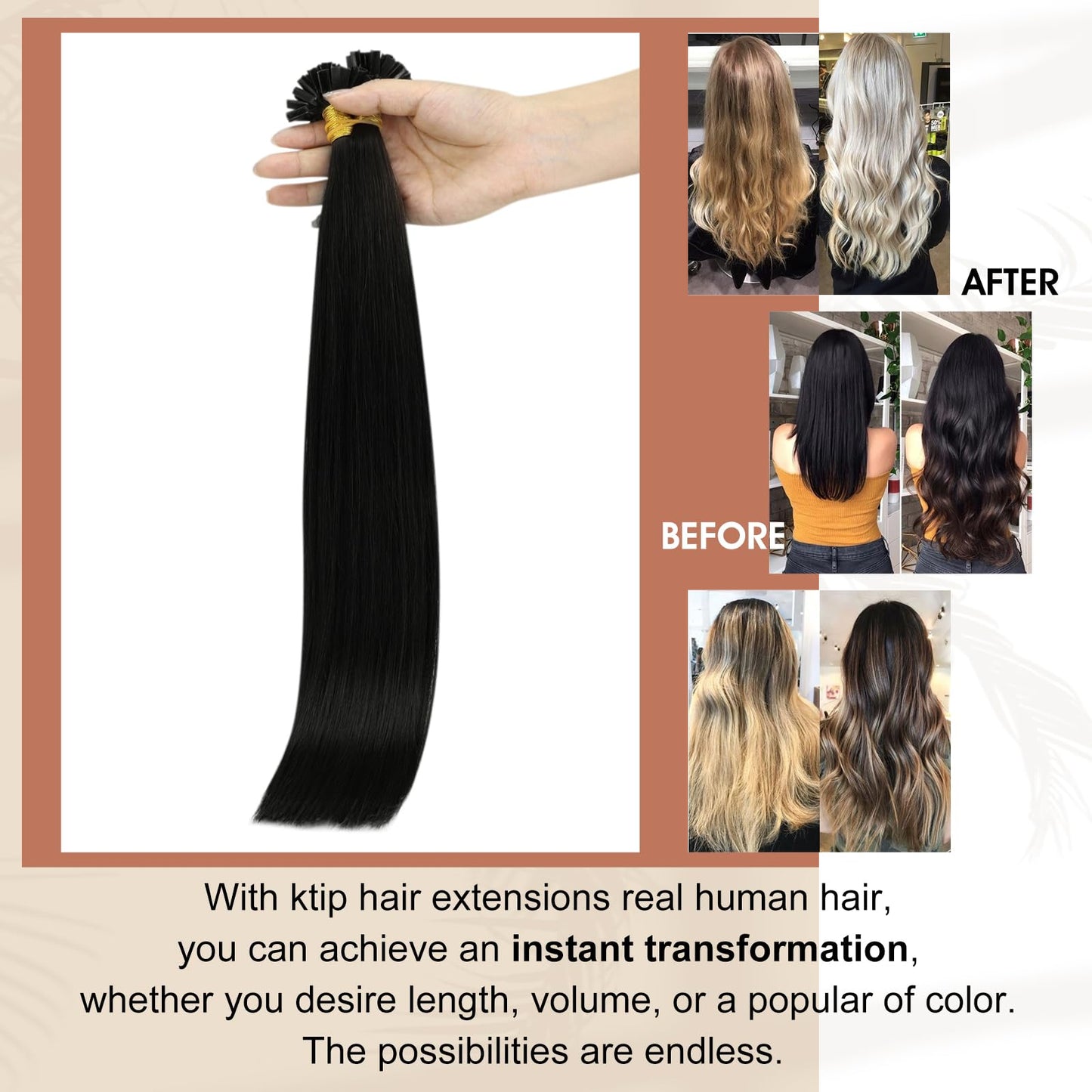 Full Shine Cold Fusion Prebonded Human Hair Extensions with Microbeads Color 18 Ash Blonde Highlighted 613 Blonde Micro Link Straight Hair 22 Inch Natural Hair Extensions for Women 50 Strands