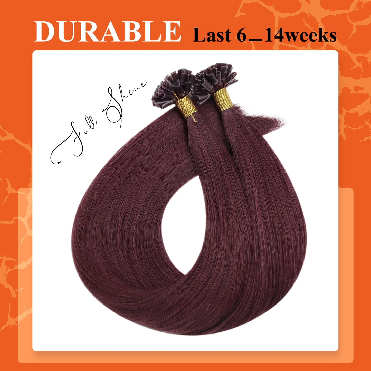 Full Shine Cold Fusion Prebonded Human Hair Extensions with Microbeads Color 18 Ash Blonde Highlighted 613 Blonde Micro Link Straight Hair 22 Inch Natural Hair Extensions for Women 50 Strands