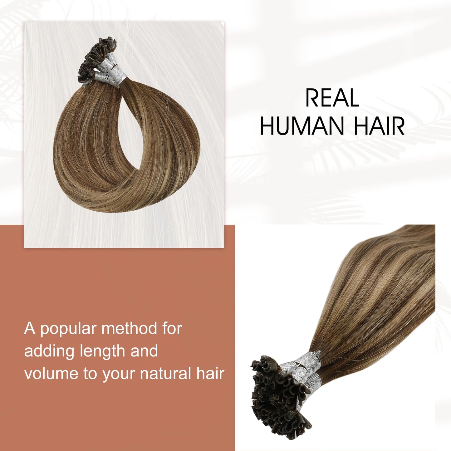 Full Shine Cold Fusion Prebonded Human Hair Extensions with Microbeads Color 18 Ash Blonde Highlighted 613 Blonde Micro Link Straight Hair 22 Inch Natural Hair Extensions for Women 50 Strands