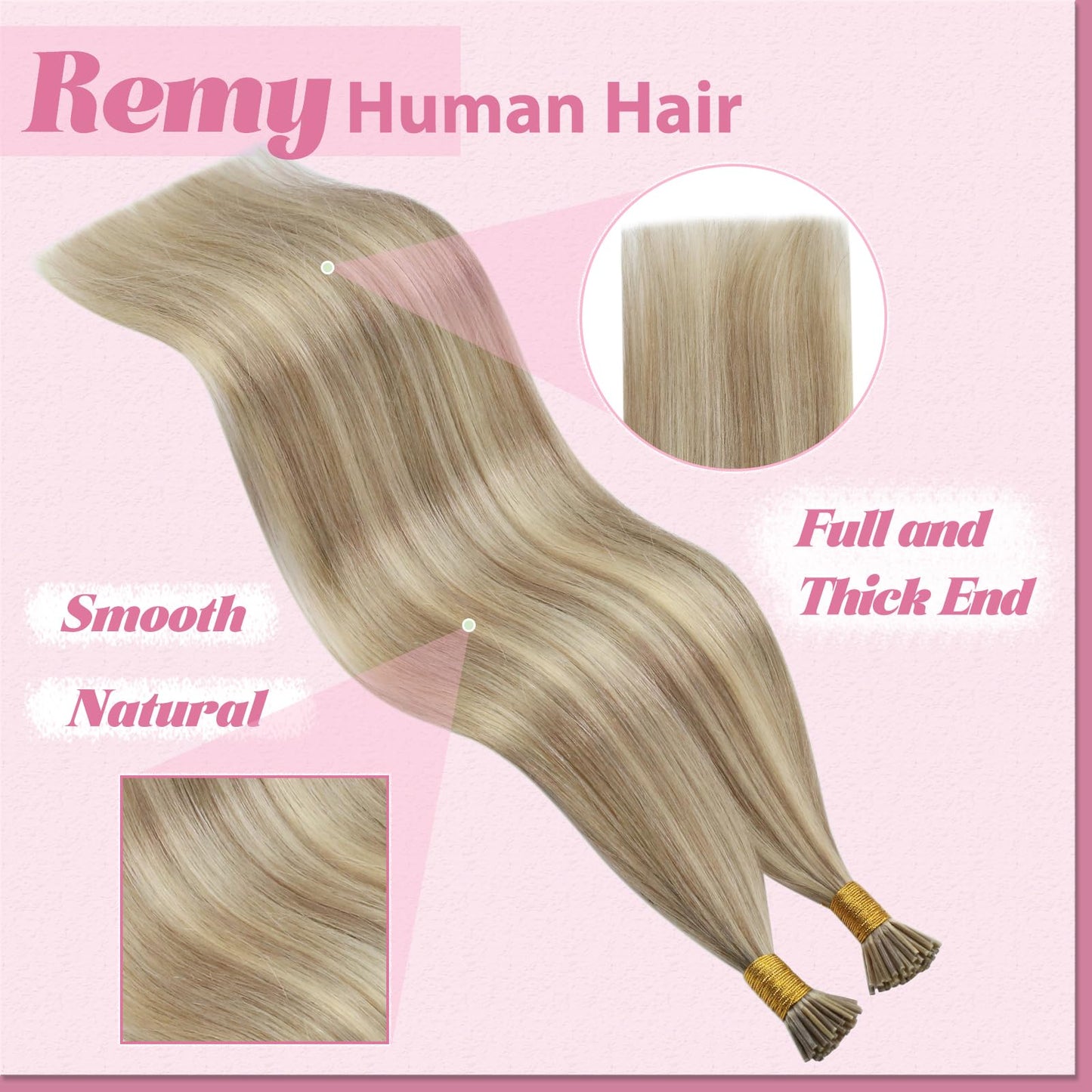 REMY premium Micro Link Hair Extensions Highlight Micro Loop Hair Extensions Real Human Hair Light Brown Highlights Blonde Micro Extensions Real Human Hair Add Hair Volume 18 Inch 50s/50g