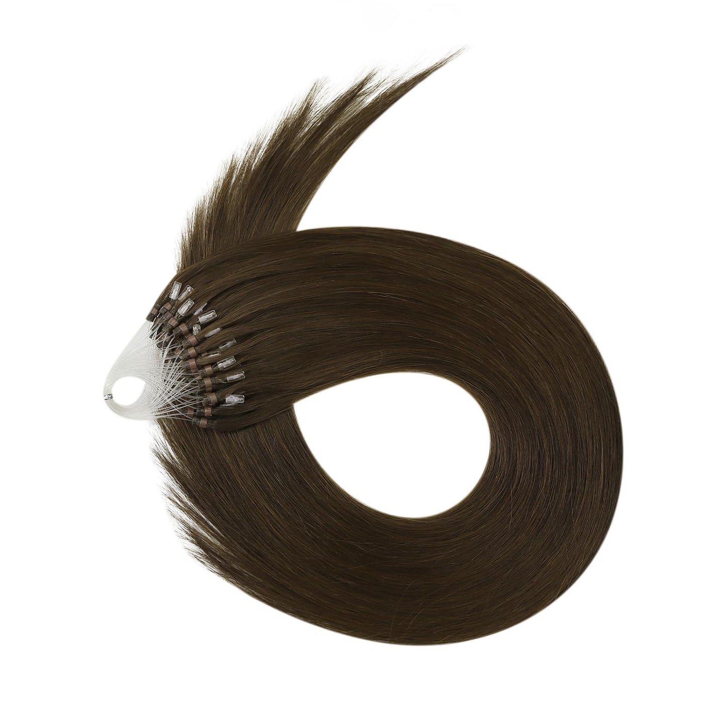 Full Shine Cold Fusion Prebonded Human Hair Extensions with Microbeads Color 18 Ash Blonde Highlighted 613 Blonde Micro Link Straight Hair 22 Inch Natural Hair Extensions for Women 50 Strands