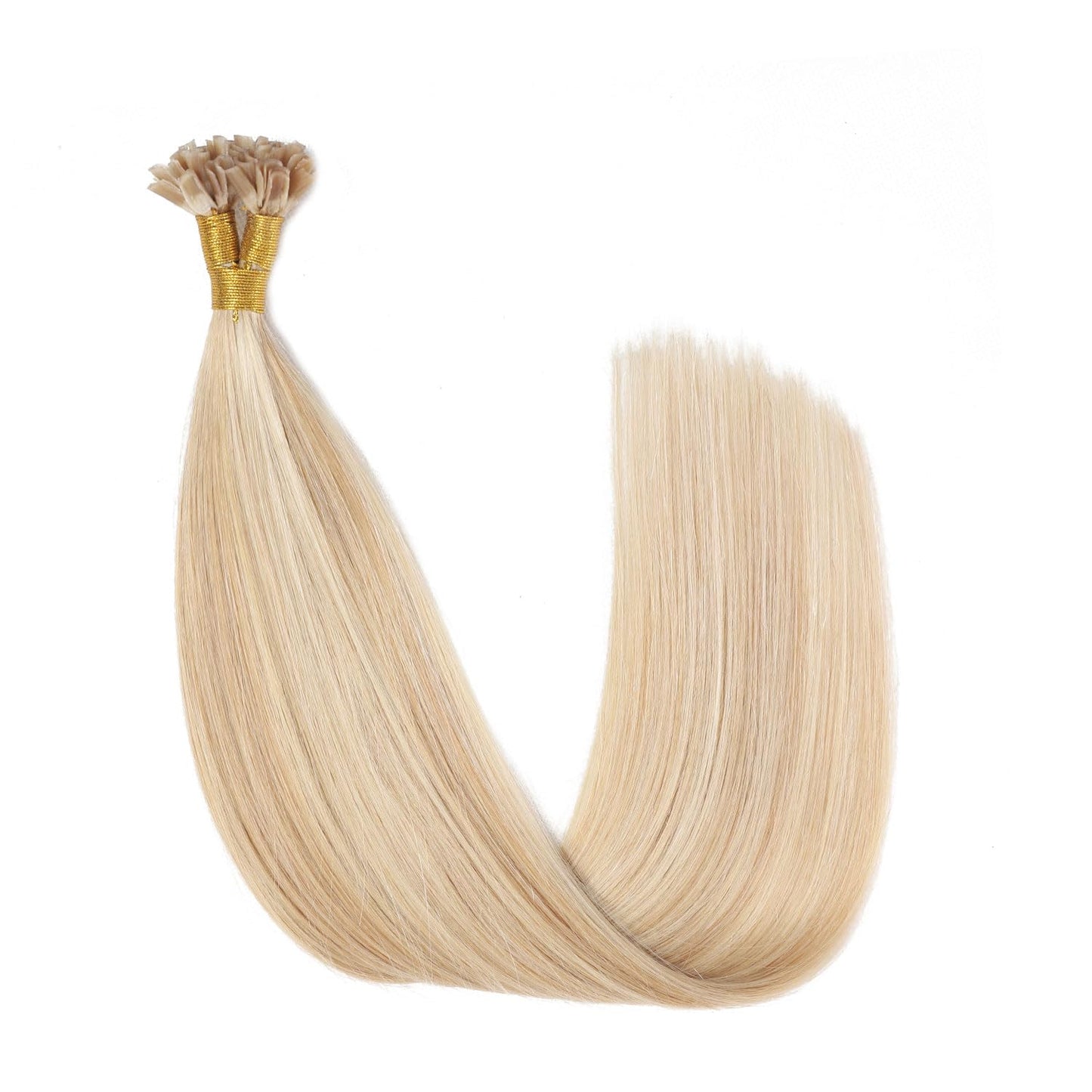 U Tip Hair Extensions Real Human Hair 50 Strands 50g 20inch Balayage Ombre Walnut Brown to Ash Brown and Blonde Pre Bonded Hair Extensions Nail U Tip Hair Extensions #3/8/22 20inch