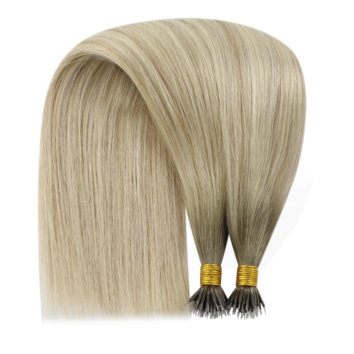 REMY premium Micro Link Hair Extensions Highlight Micro Loop Hair Extensions Real Human Hair Light Brown Highlights Blonde Micro Extensions Real Human Hair Add Hair Volume 18 Inch 50s/50g