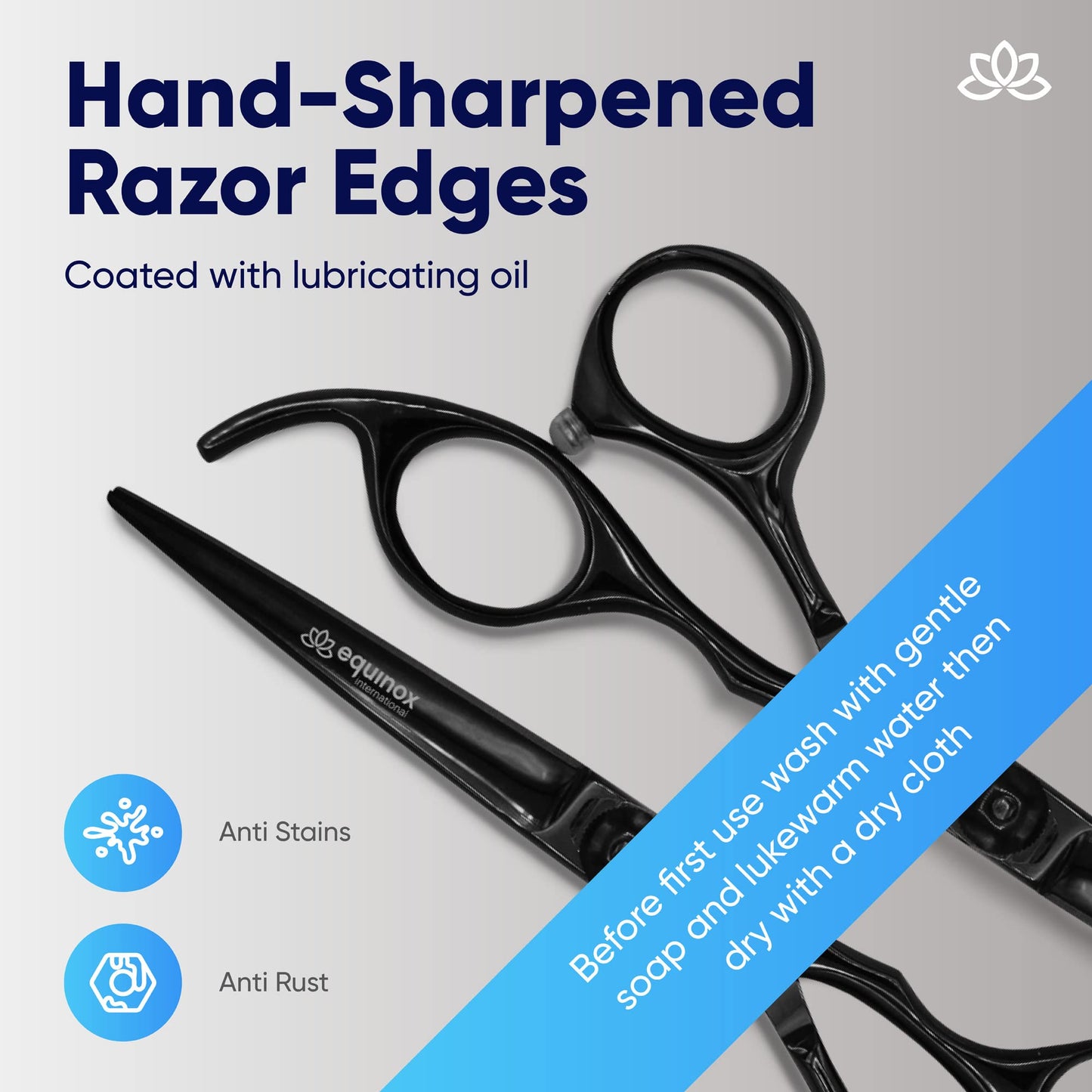 Equinox Professional Hair Scissors - 6.5 Inches Sharp Razor Edge Series Hair Cutting Scissors - Perfect Barber Hairdresser Shears - Japanese Stainless Steel Haircut Kit