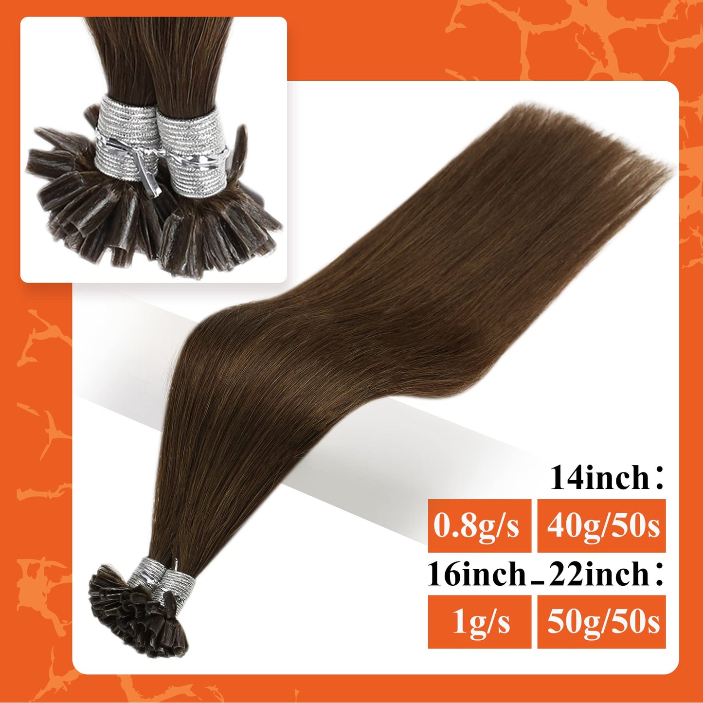 Full Shine Cold Fusion Prebonded Human Hair Extensions with Microbeads Color 18 Ash Blonde Highlighted 613 Blonde Micro Link Straight Hair 22 Inch Natural Hair Extensions for Women 50 Strands