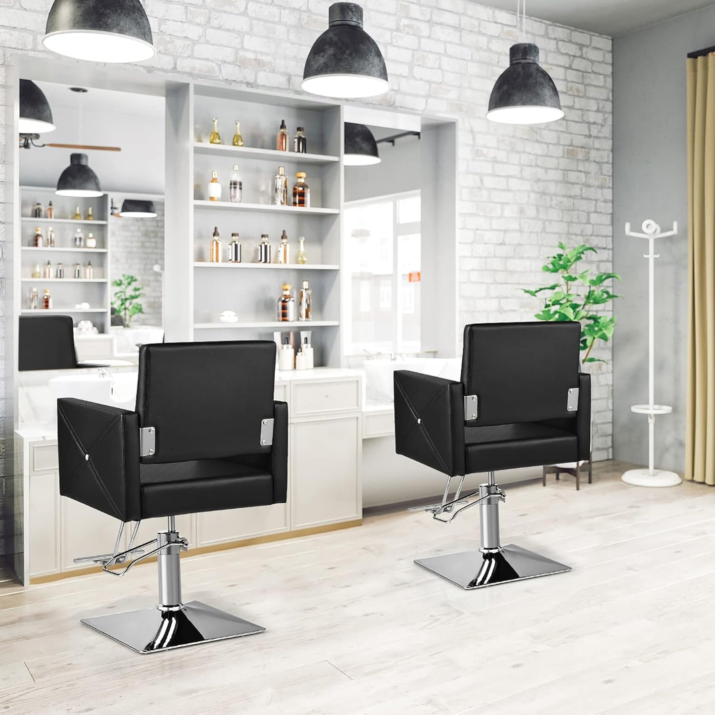 DORTALA Salon Chair for Hair Stylist, Adjustable Multi-purpose Barber Chair with Hydraulic Pump, 360 Degrees Swivel, Classic Styling Beauty Spa Equipment for Women & Men, 330 LBS, Black