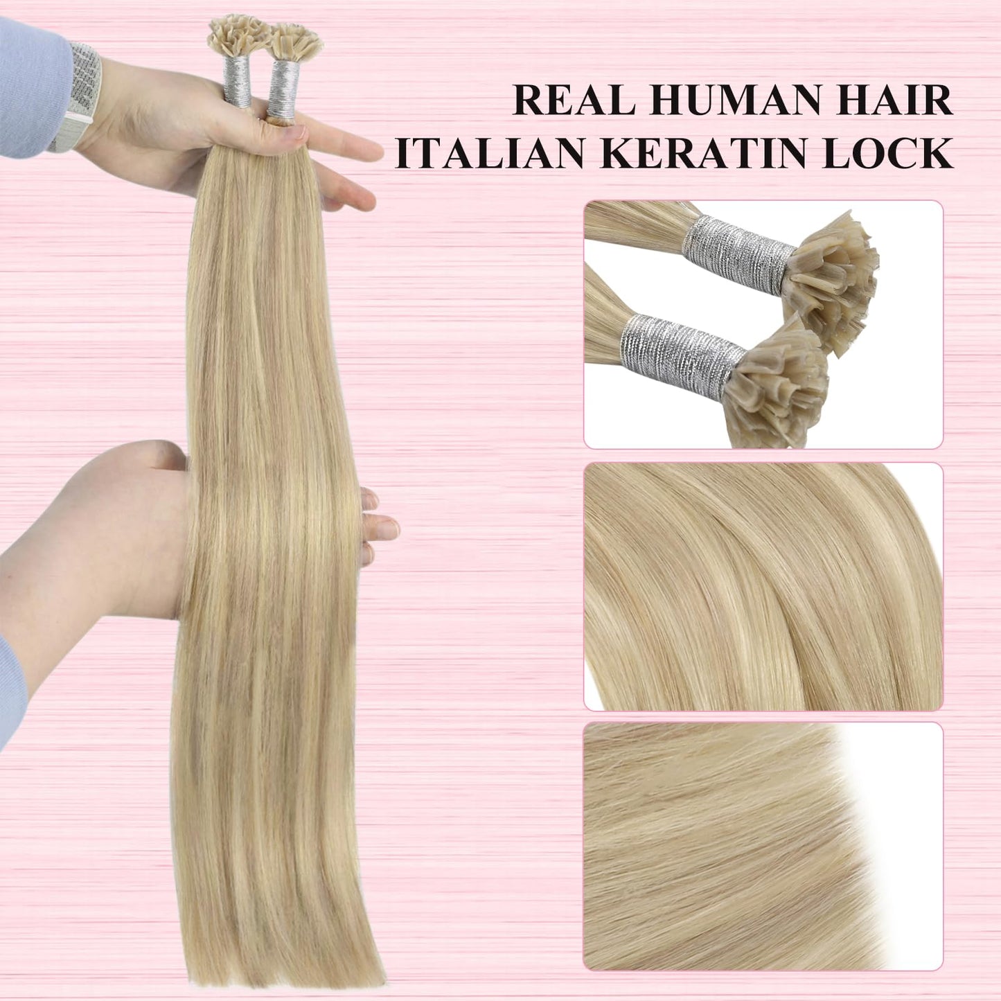 REMY premium Micro Link Hair Extensions Highlight Micro Loop Hair Extensions Real Human Hair Light Brown Highlights Blonde Micro Extensions Real Human Hair Add Hair Volume 18 Inch 50s/50g