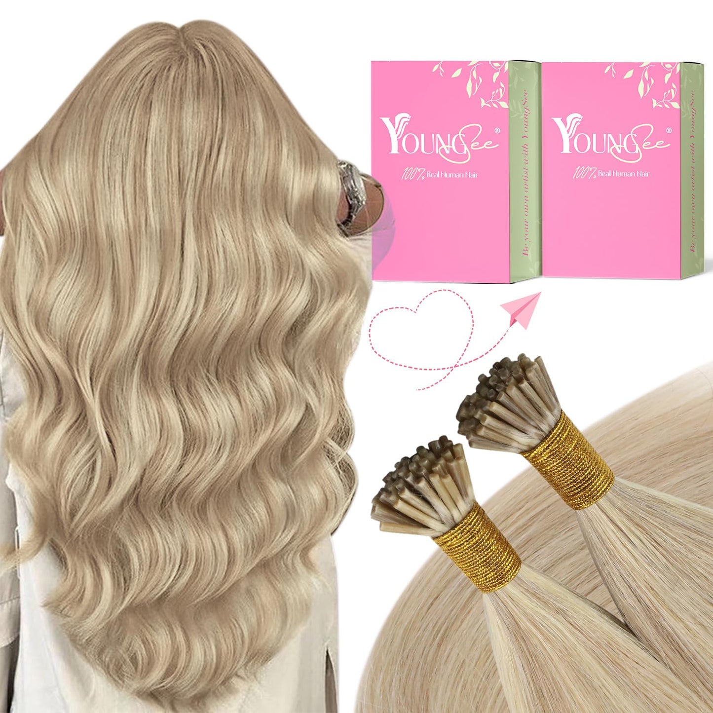 REMY premium Micro Link Hair Extensions Highlight Micro Loop Hair Extensions Real Human Hair Light Brown Highlights Blonde Micro Extensions Real Human Hair Add Hair Volume 18 Inch 50s/50g