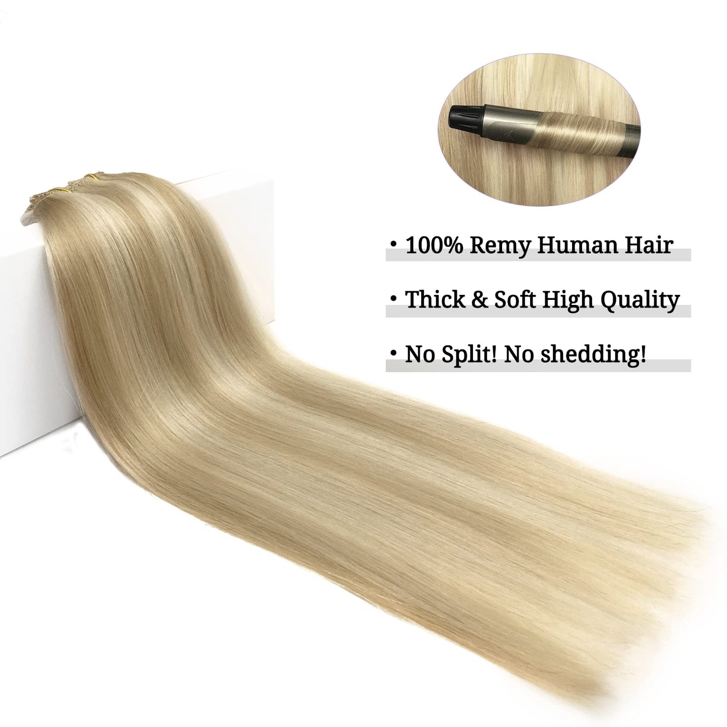 DOORES Seamless Clip in Hair Extensions Real Human Hair, Jet Black 150g 7pcs 20 Inch, Hair Extensions Clip in Human Hair Extensions Clip ins with Thin Weft Thick Straight Hair