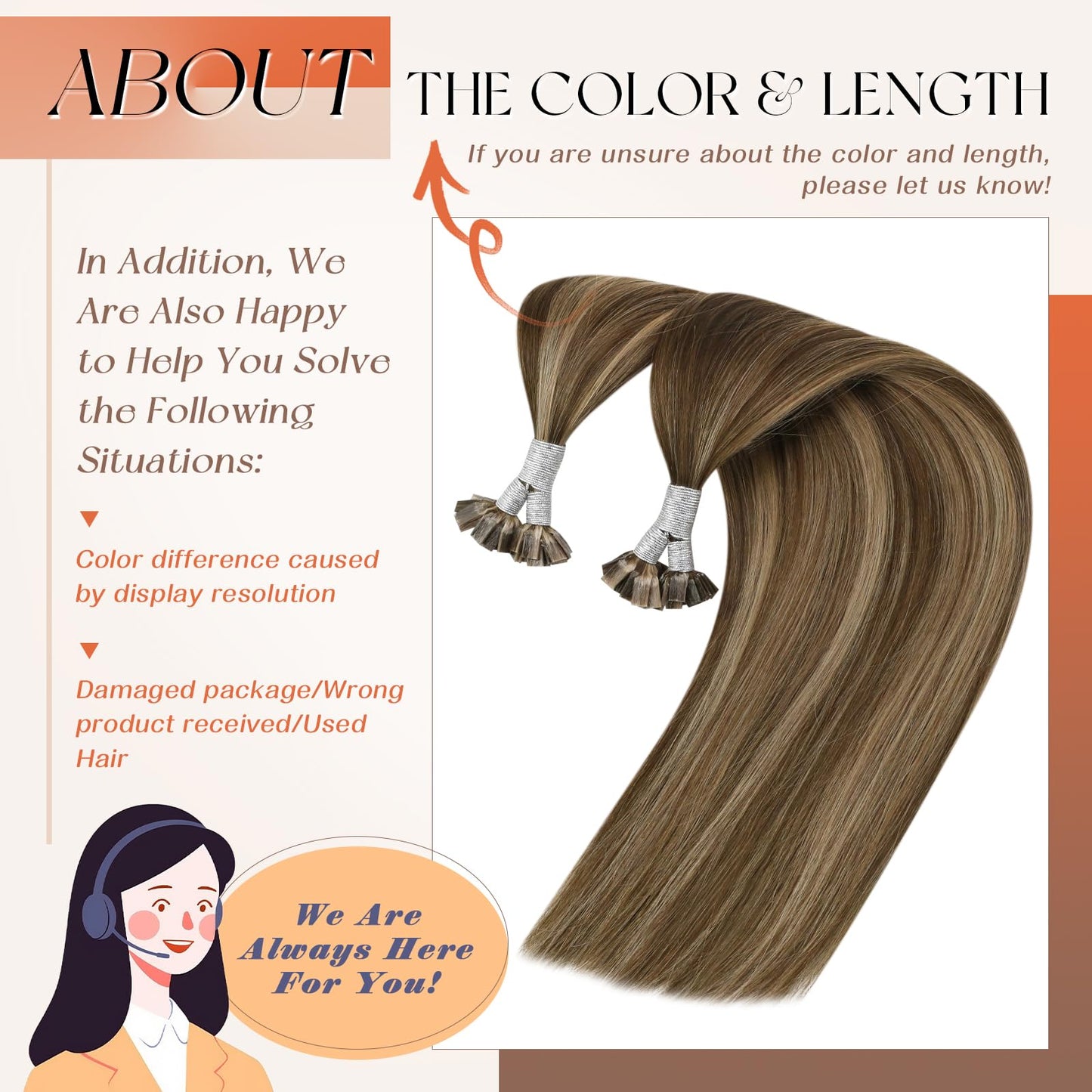 Remy Flat Tip Hair Extensions Human Hair Keratin Fusion Hair Extensions Real Human Hair Extensions for Women 50G/50S Warm Ash Blonde Highlight Bleach Blonde 16inch