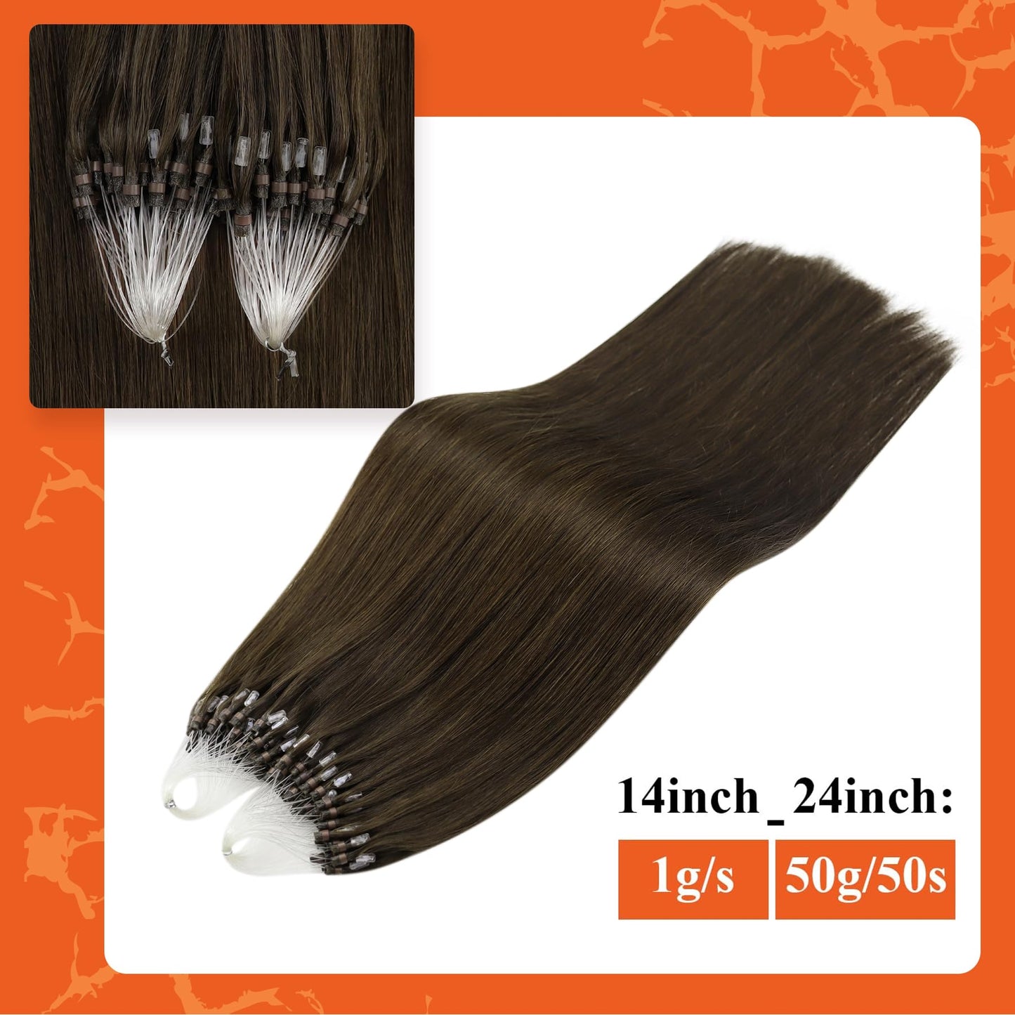 Full Shine Cold Fusion Prebonded Human Hair Extensions with Microbeads Color 18 Ash Blonde Highlighted 613 Blonde Micro Link Straight Hair 22 Inch Natural Hair Extensions for Women 50 Strands