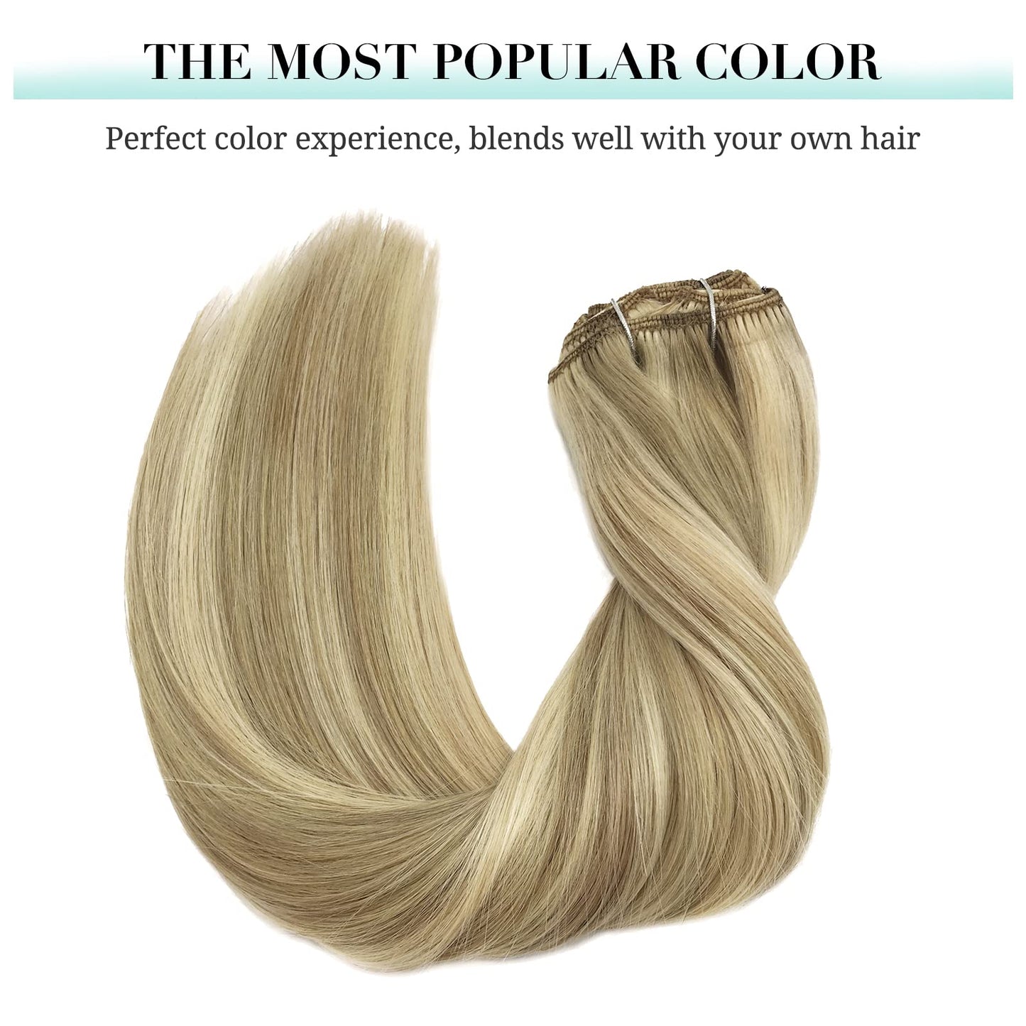 DOORES Seamless Clip in Hair Extensions Real Human Hair, Jet Black 150g 7pcs 20 Inch, Hair Extensions Clip in Human Hair Extensions Clip ins with Thin Weft Thick Straight Hair