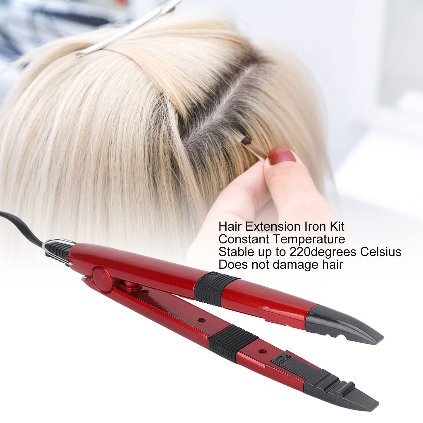 Fusion Hair Iron Tools Kit, Hair Extension Iron Constant Temperature Thermal Insulation Sheet Hair Extension Crochet Hair Extensions Tools(#2)