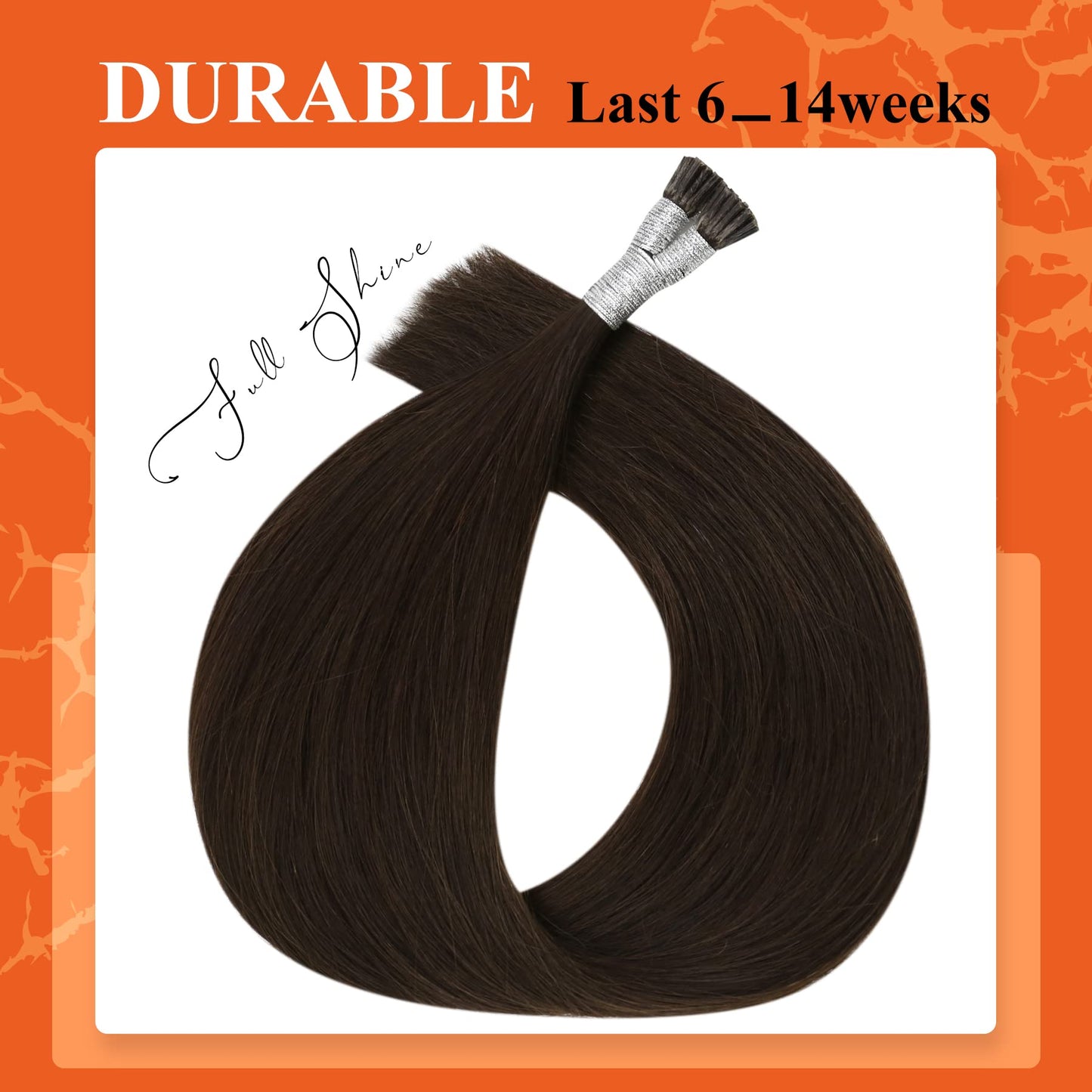 Full Shine Cold Fusion Prebonded Human Hair Extensions with Microbeads Color 18 Ash Blonde Highlighted 613 Blonde Micro Link Straight Hair 22 Inch Natural Hair Extensions for Women 50 Strands