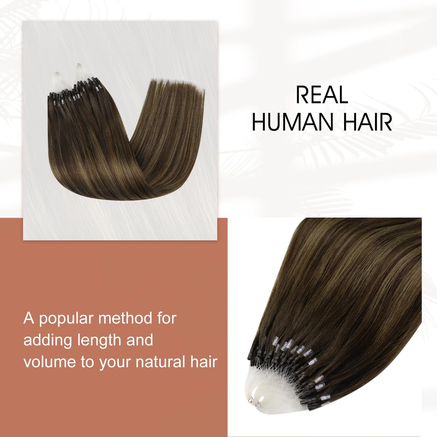 Full Shine Cold Fusion Prebonded Human Hair Extensions with Microbeads Color 18 Ash Blonde Highlighted 613 Blonde Micro Link Straight Hair 22 Inch Natural Hair Extensions for Women 50 Strands