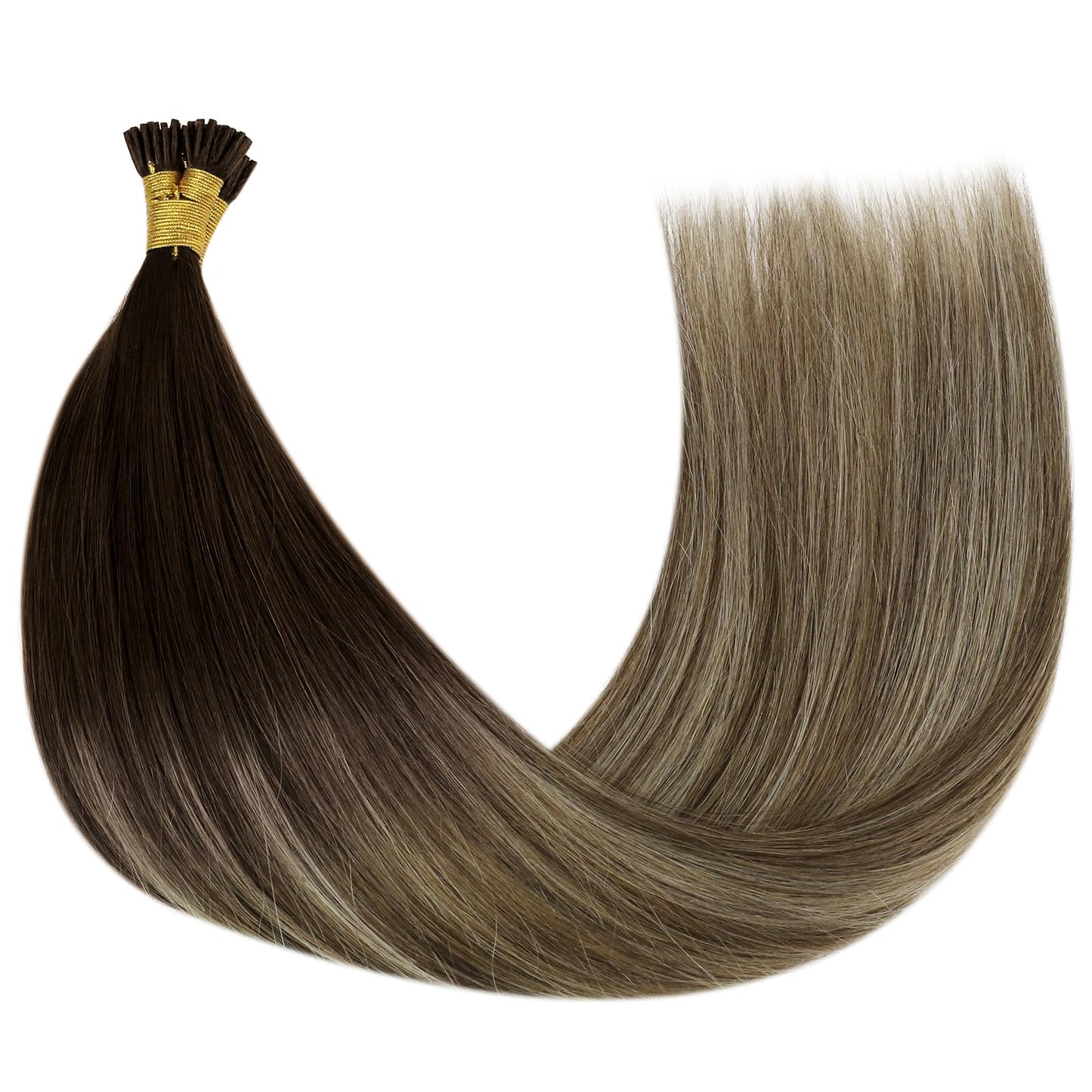 REMY premium Micro Link Hair Extensions Highlight Micro Loop Hair Extensions Real Human Hair Light Brown Highlights Blonde Micro Extensions Real Human Hair Add Hair Volume 18 Inch 50s/50g