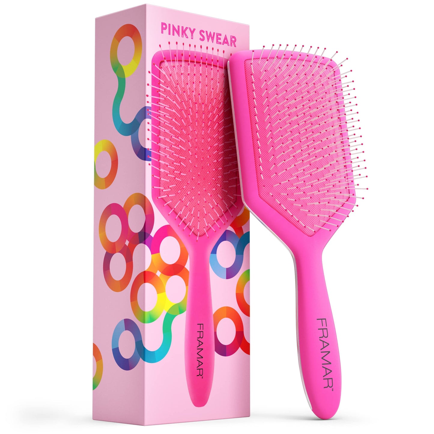 FRAMAR Detangling Hair Brush, Paddle Brush – Elegant Hair Brush For Women, Detangler Brush, Brosse A Cheveux, Curly Hair Brush, Hair Detangler for Women, Men and Children - Cow Print