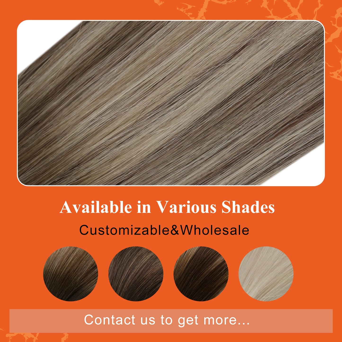 Full Shine Cold Fusion Prebonded Human Hair Extensions with Microbeads Color 18 Ash Blonde Highlighted 613 Blonde Micro Link Straight Hair 22 Inch Natural Hair Extensions for Women 50 Strands