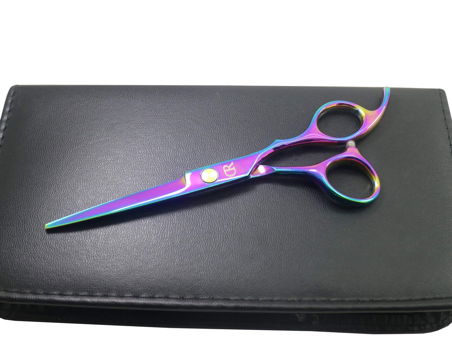 Professional Hair Cutting Shears,6 Inch Barber Hair Cutting Scissors Sharp Blades Hairdresser Haircut for Women/Men/Kids 420c Stainless Steel Rainbow Color(A)