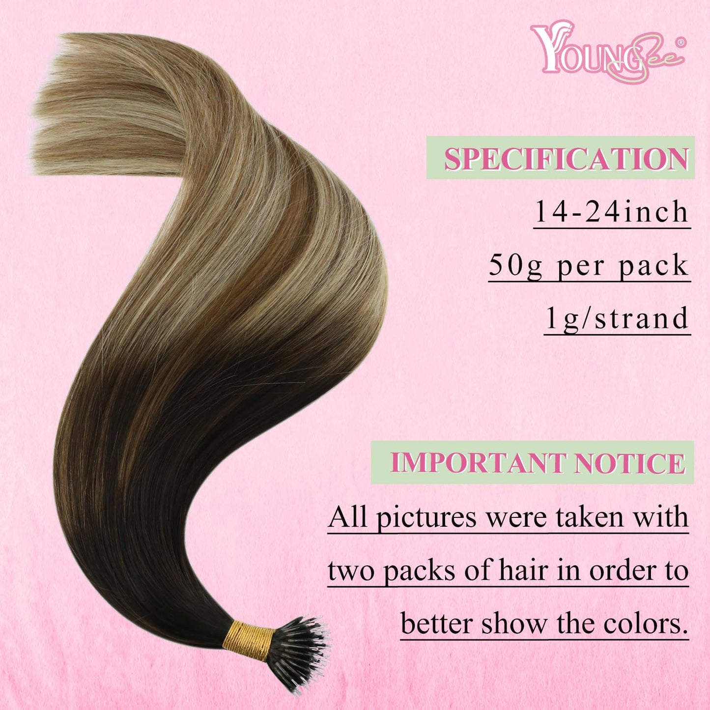 REMY premium Micro Link Hair Extensions Highlight Micro Loop Hair Extensions Real Human Hair Light Brown Highlights Blonde Micro Extensions Real Human Hair Add Hair Volume 18 Inch 50s/50g
