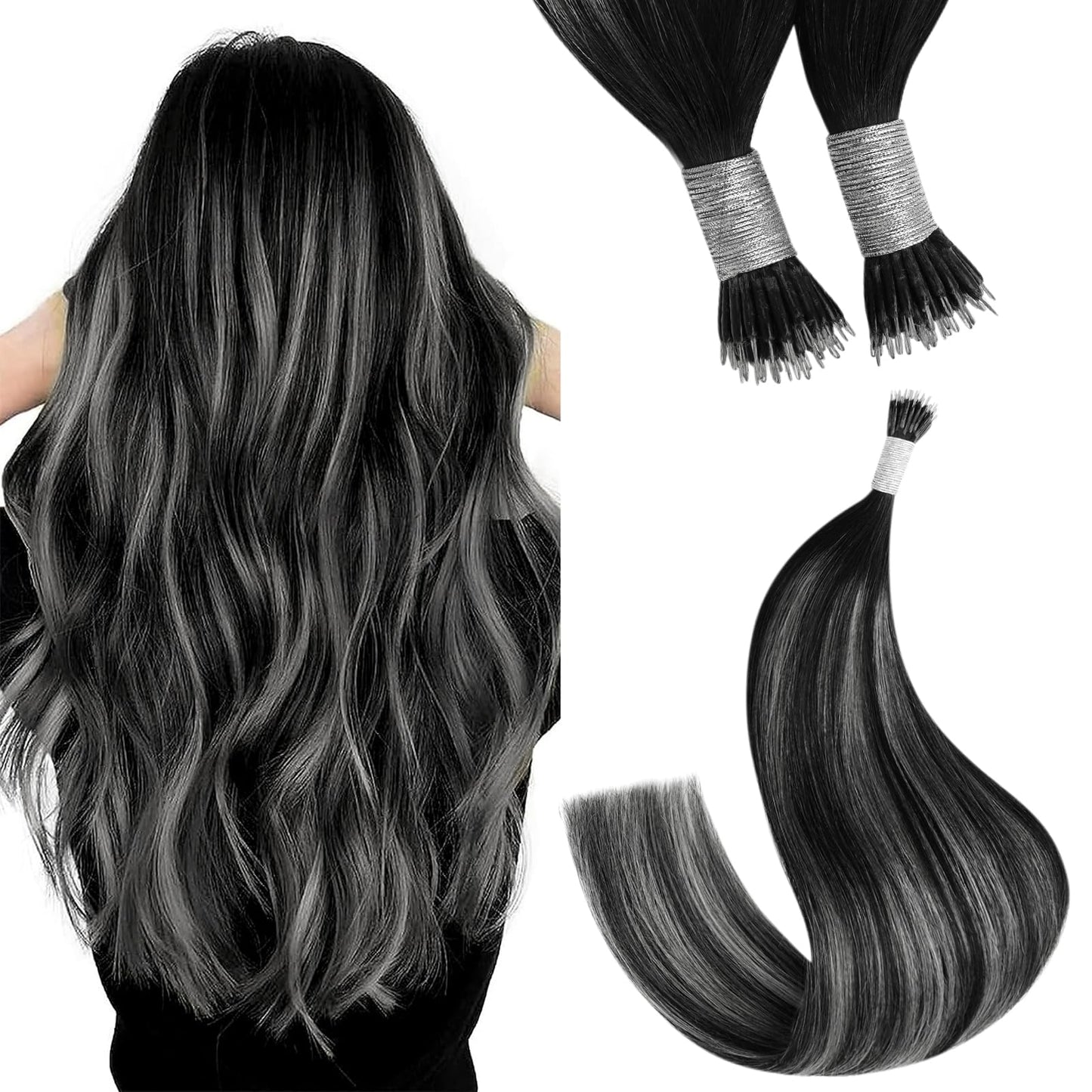 REMY premium Micro Link Hair Extensions Highlight Micro Loop Hair Extensions Real Human Hair Light Brown Highlights Blonde Micro Extensions Real Human Hair Add Hair Volume 18 Inch 50s/50g
