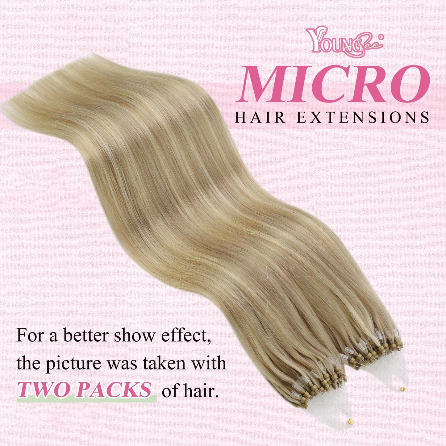 REMY premium Micro Link Hair Extensions Highlight Micro Loop Hair Extensions Real Human Hair Light Brown Highlights Blonde Micro Extensions Real Human Hair Add Hair Volume 18 Inch 50s/50g