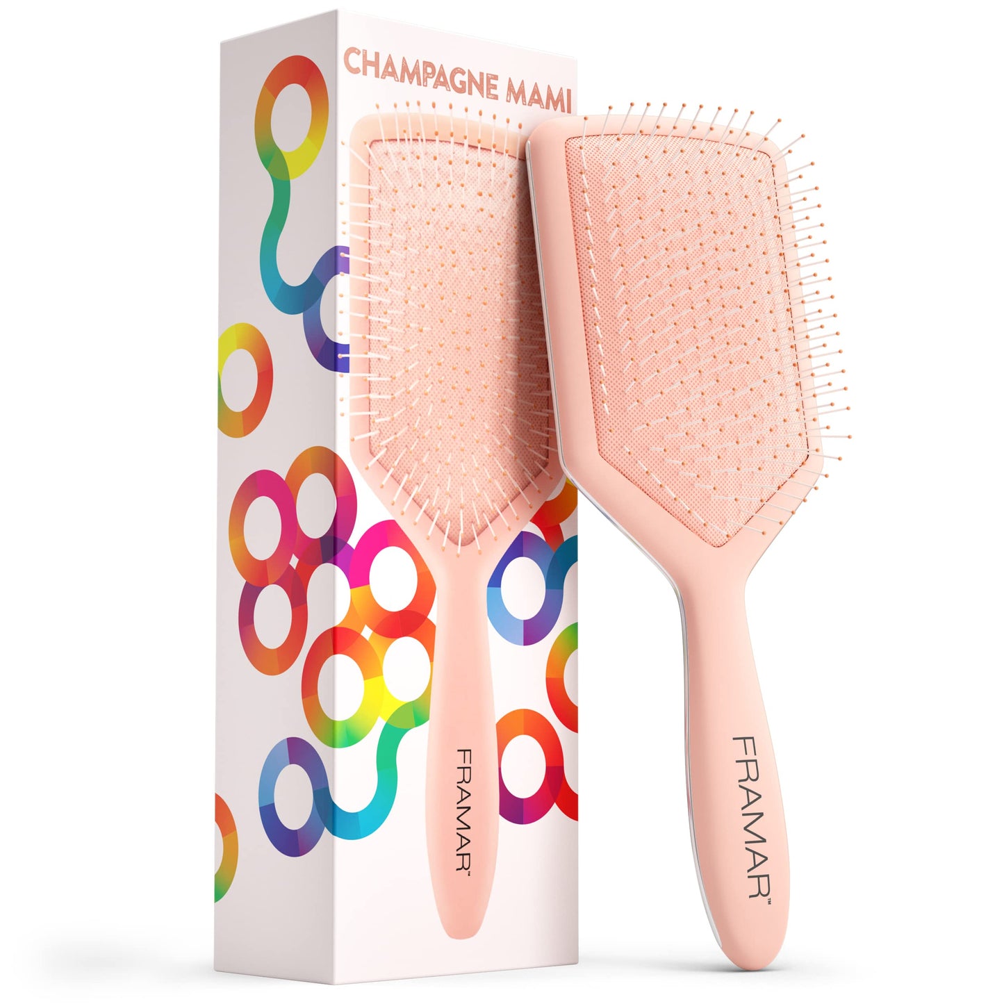 FRAMAR Detangling Hair Brush, Paddle Brush – Elegant Hair Brush For Women, Detangler Brush, Brosse A Cheveux, Curly Hair Brush, Hair Detangler for Women, Men and Children - Cow Print