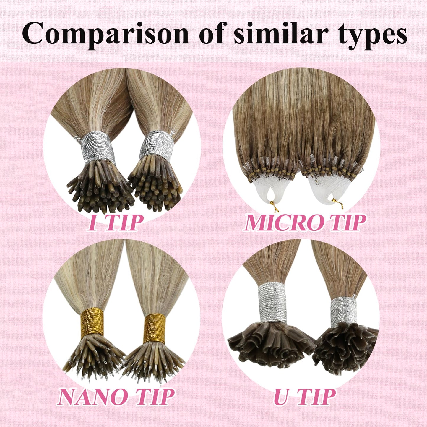 REMY premium Micro Link Hair Extensions Highlight Micro Loop Hair Extensions Real Human Hair Light Brown Highlights Blonde Micro Extensions Real Human Hair Add Hair Volume 18 Inch 50s/50g