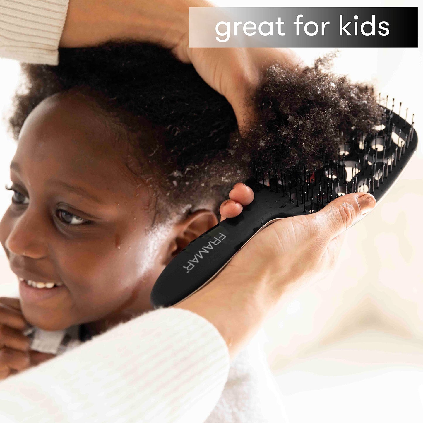 FRAMAR Professional Wet Hair Brush - Vented Hair Brush For Women, Curved Hair Detangler Brush, Blow Dry Brush, Hair Brush Dryer, Brosse a Cheveux, Curly Hair Brush Hair Dryer, Detangling Hair Brush