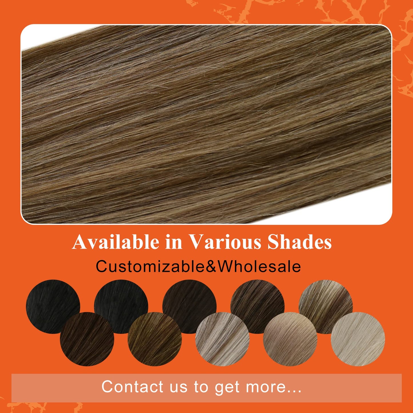 Full Shine Cold Fusion Prebonded Human Hair Extensions with Microbeads Color 18 Ash Blonde Highlighted 613 Blonde Micro Link Straight Hair 22 Inch Natural Hair Extensions for Women 50 Strands
