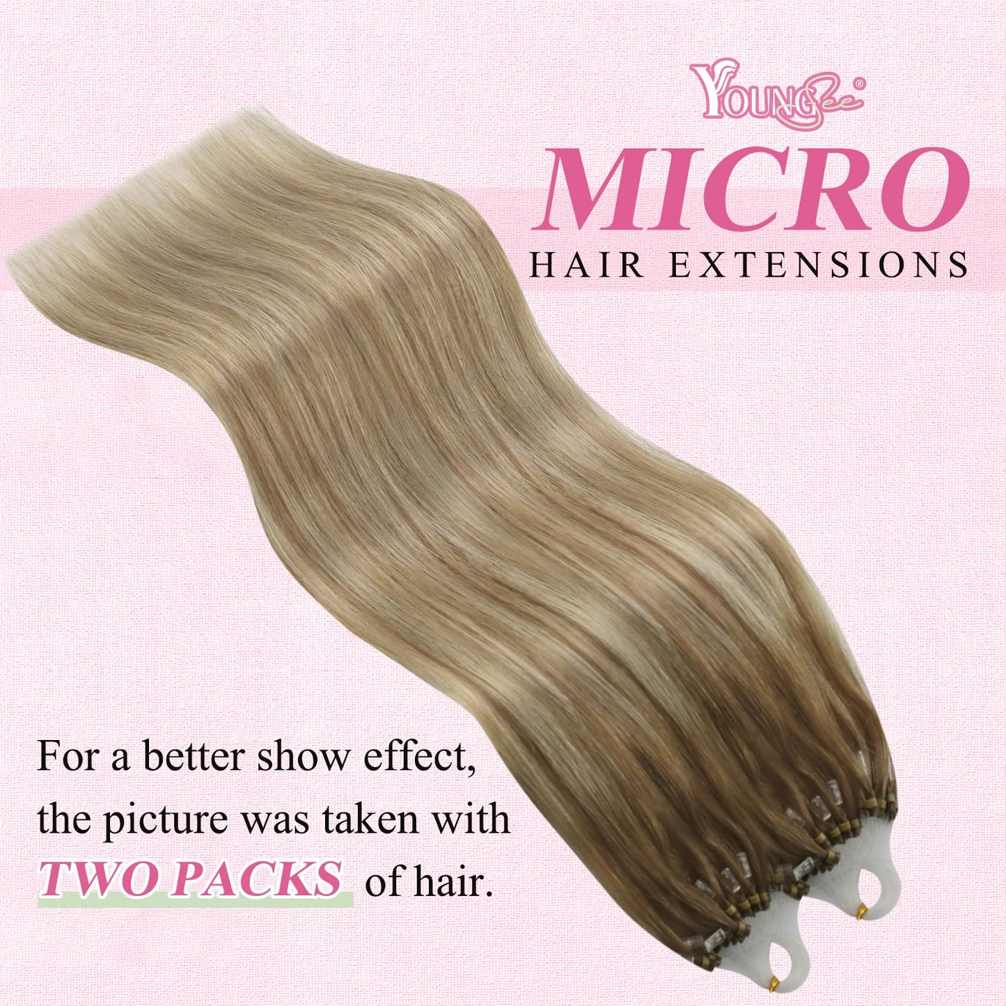 REMY premium Micro Link Hair Extensions Highlight Micro Loop Hair Extensions Real Human Hair Light Brown Highlights Blonde Micro Extensions Real Human Hair Add Hair Volume 18 Inch 50s/50g