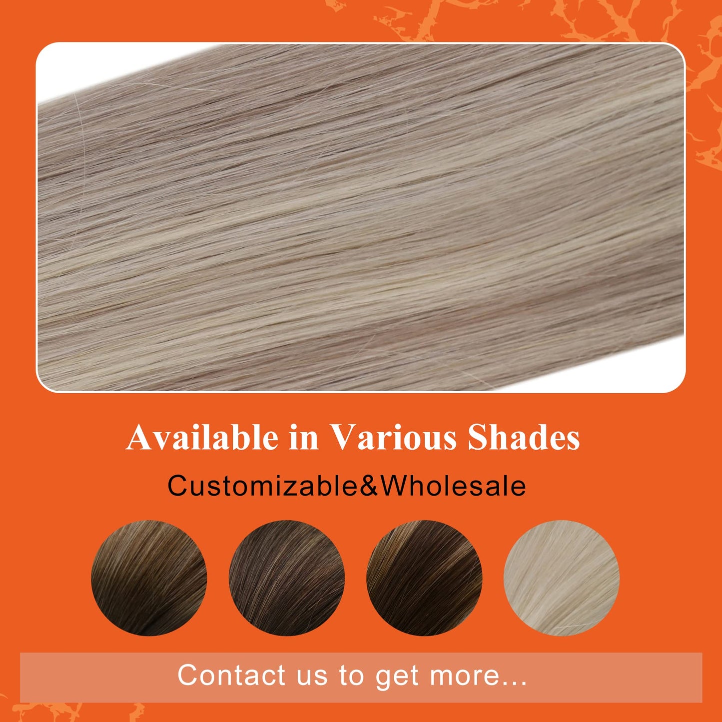 Full Shine Cold Fusion Prebonded Human Hair Extensions with Microbeads Color 18 Ash Blonde Highlighted 613 Blonde Micro Link Straight Hair 22 Inch Natural Hair Extensions for Women 50 Strands