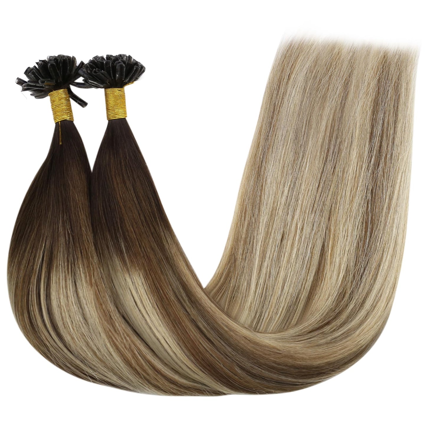 REMY premium Micro Link Hair Extensions Highlight Micro Loop Hair Extensions Real Human Hair Light Brown Highlights Blonde Micro Extensions Real Human Hair Add Hair Volume 18 Inch 50s/50g
