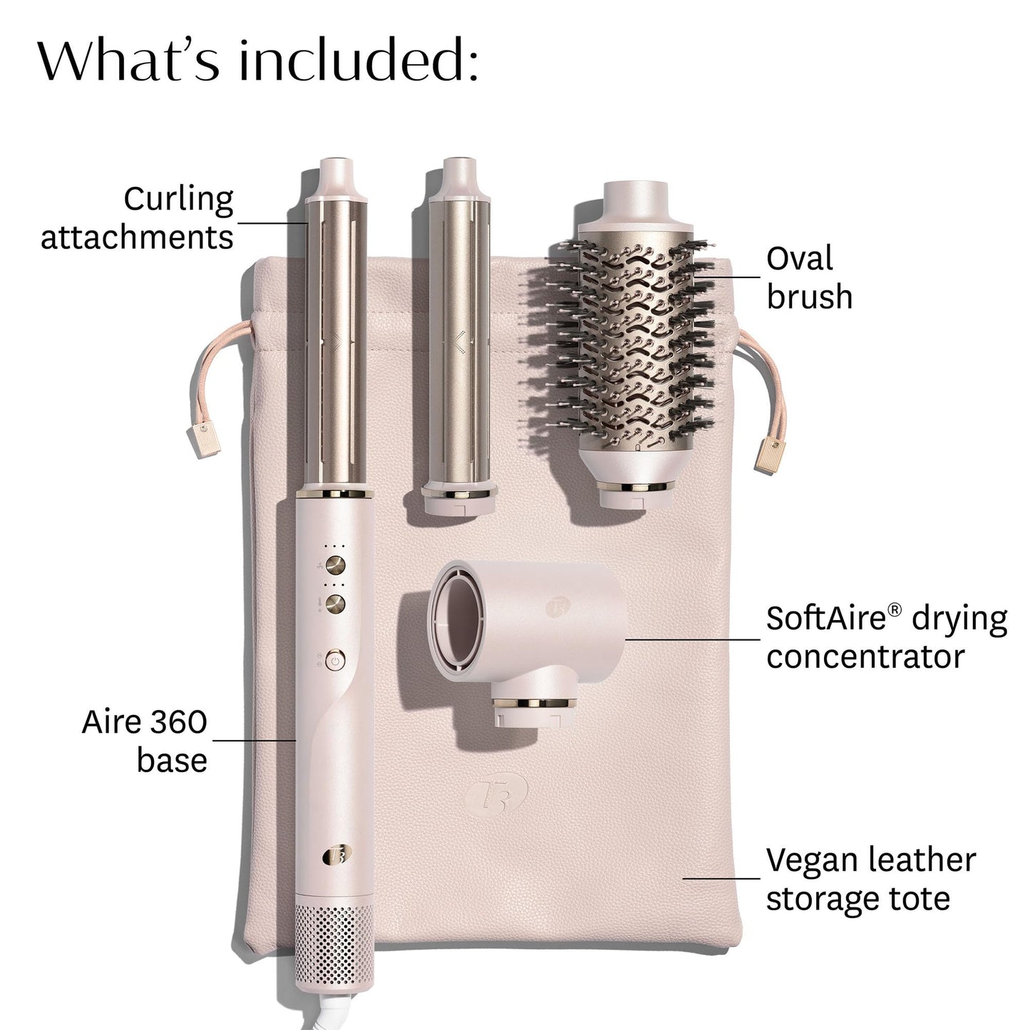 T3 Aire 360 Air Styler Blowout Kit with Ceramic Curling Attachments, Oval Brush & Drying Concentrator | Fast, Healthy Blowouts and Long-Lasting Curls| For All Hair Types