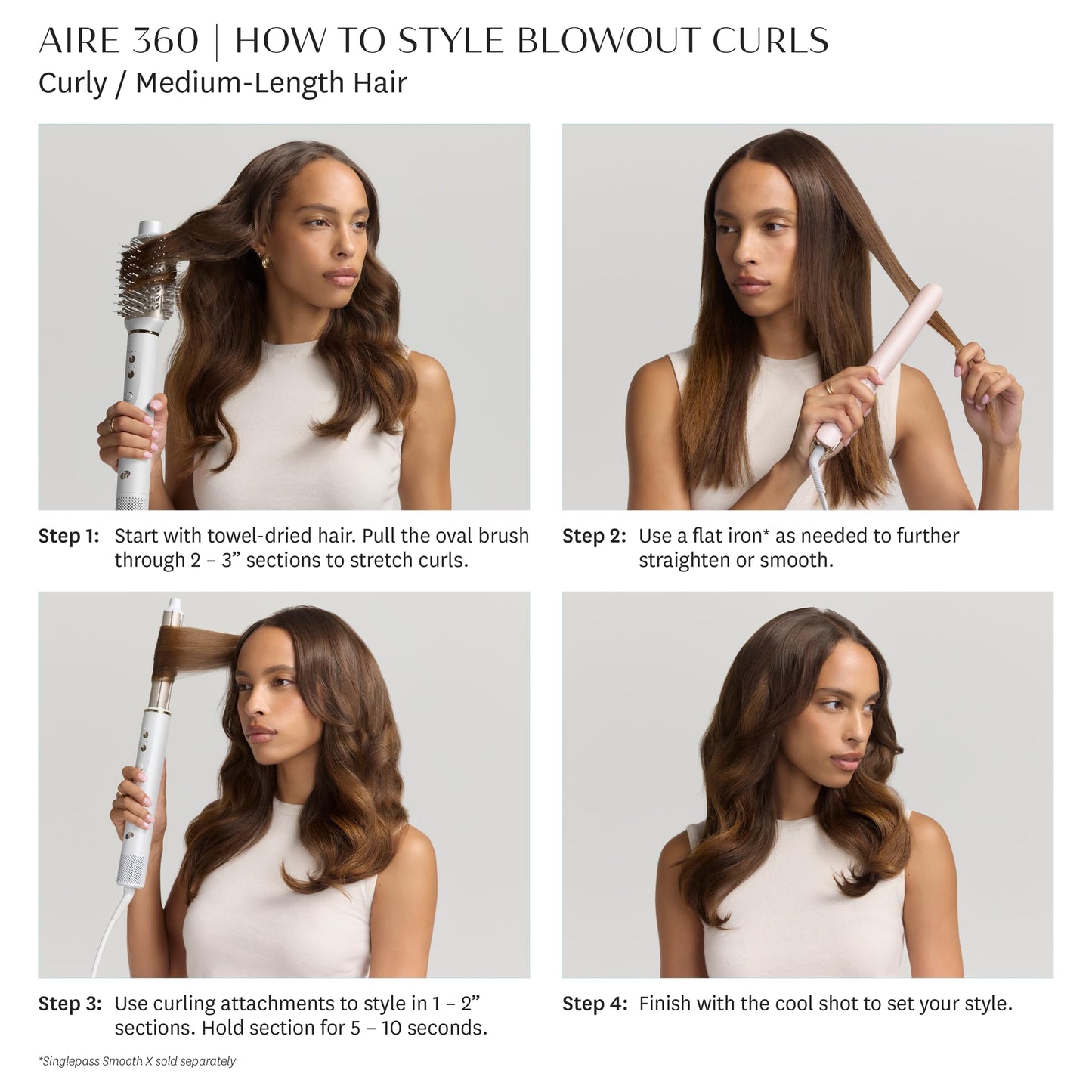 T3 Aire 360 Air Styler Blowout Kit with Ceramic Curling Attachments, Oval Brush & Drying Concentrator | Fast, Healthy Blowouts and Long-Lasting Curls| For All Hair Types