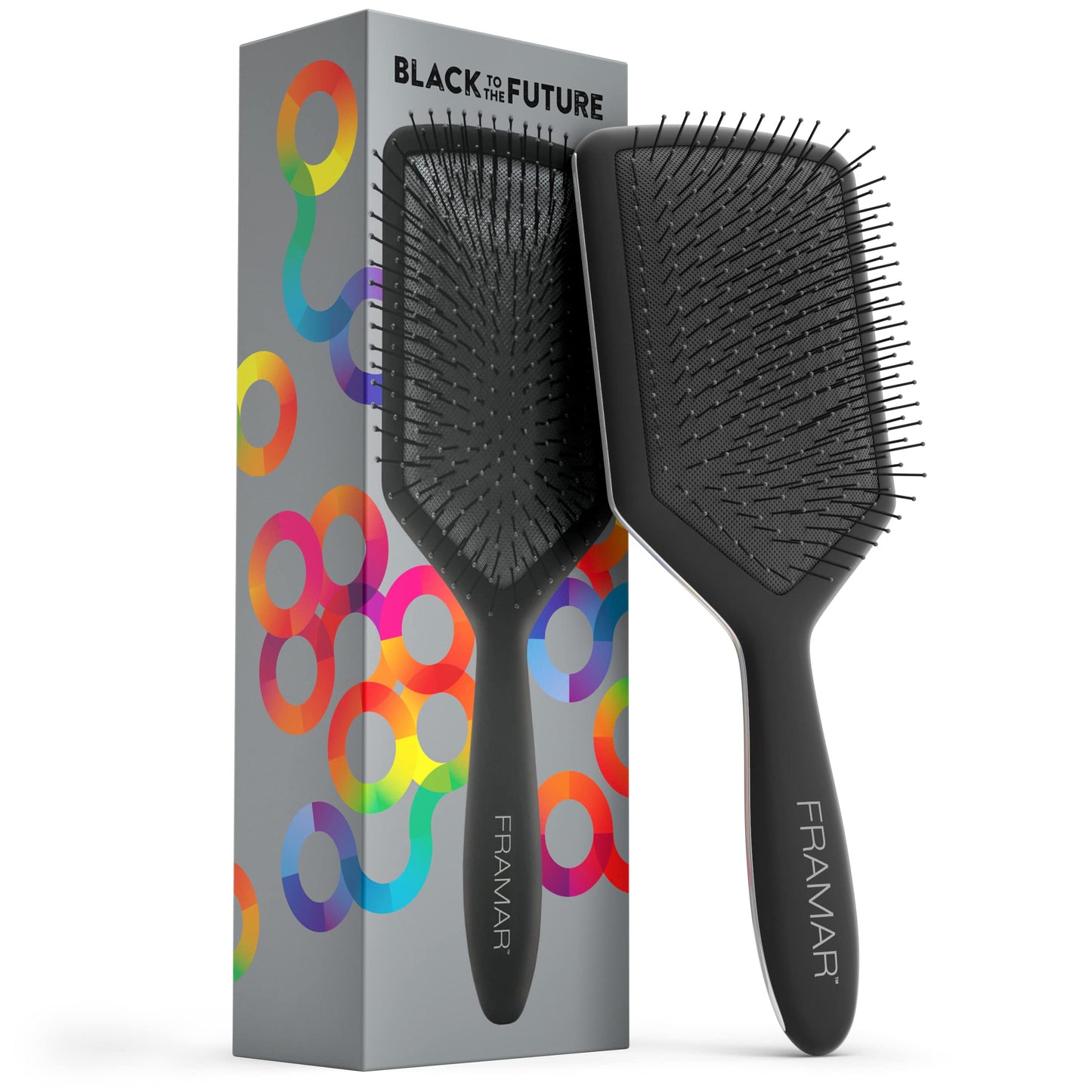 FRAMAR Detangling Hair Brush, Paddle Brush – Elegant Hair Brush For Women, Detangler Brush, Brosse A Cheveux, Curly Hair Brush, Hair Detangler for Women, Men and Children - Cow Print