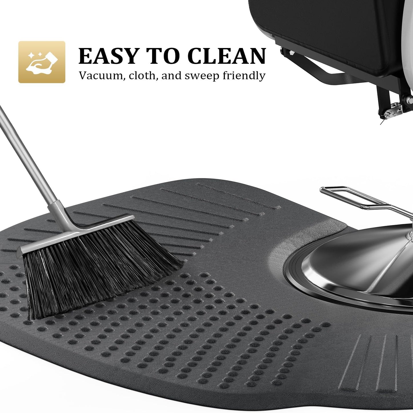 Mefeir 3' x 5' - 7/8'' Thick Salon Anti Fatigue Mat for Hair Stylist, Rectangle Comfort Barber Shop Beauty Floor Mats Under Styling Chair