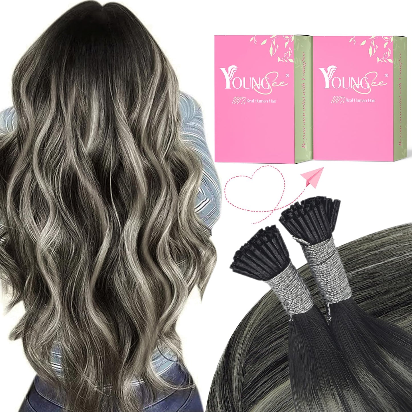 REMY premium Micro Link Hair Extensions Highlight Micro Loop Hair Extensions Real Human Hair Light Brown Highlights Blonde Micro Extensions Real Human Hair Add Hair Volume 18 Inch 50s/50g