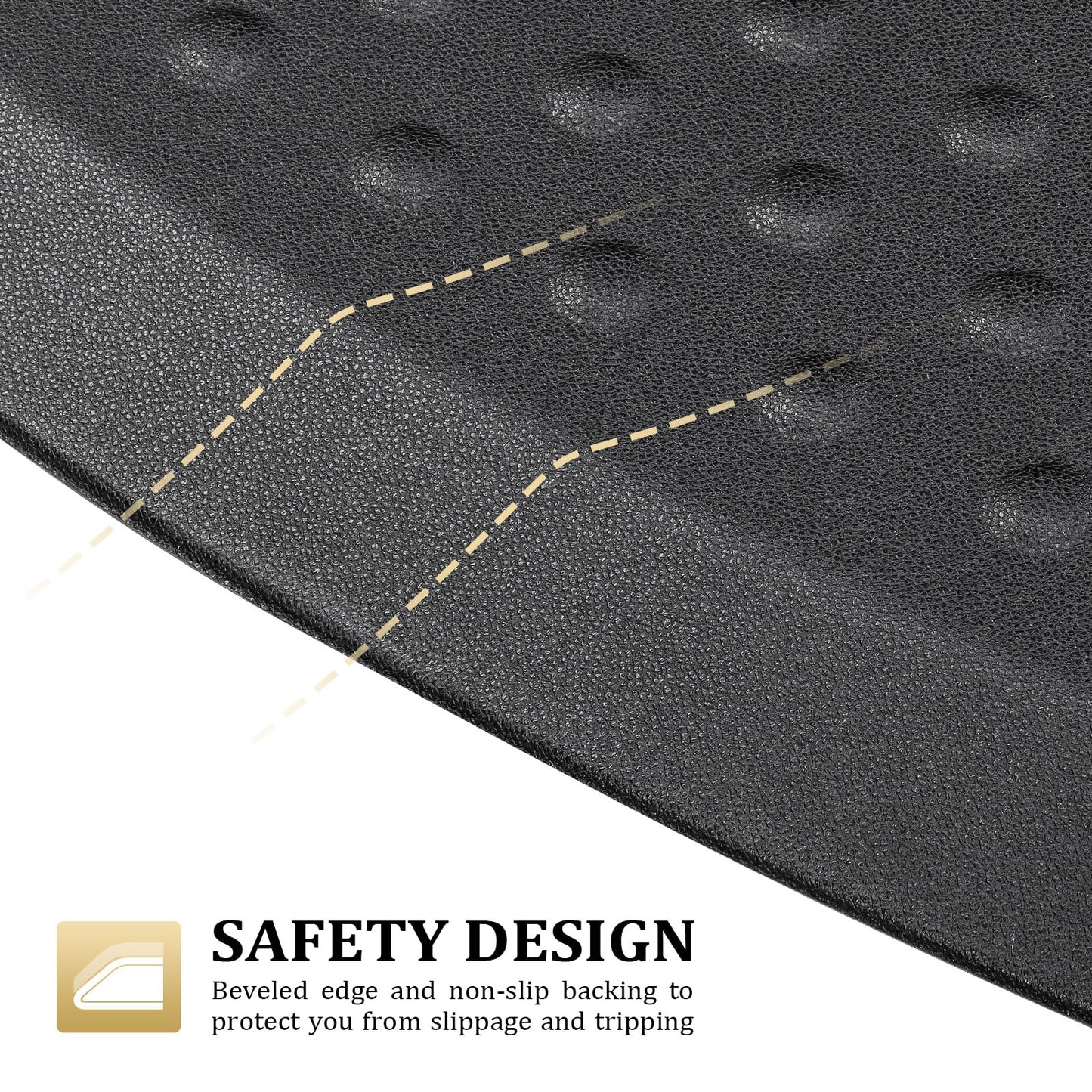 Mefeir 3' x 5' - 7/8'' Thick Salon Anti Fatigue Mat for Hair Stylist, Rectangle Comfort Barber Shop Beauty Floor Mats Under Styling Chair