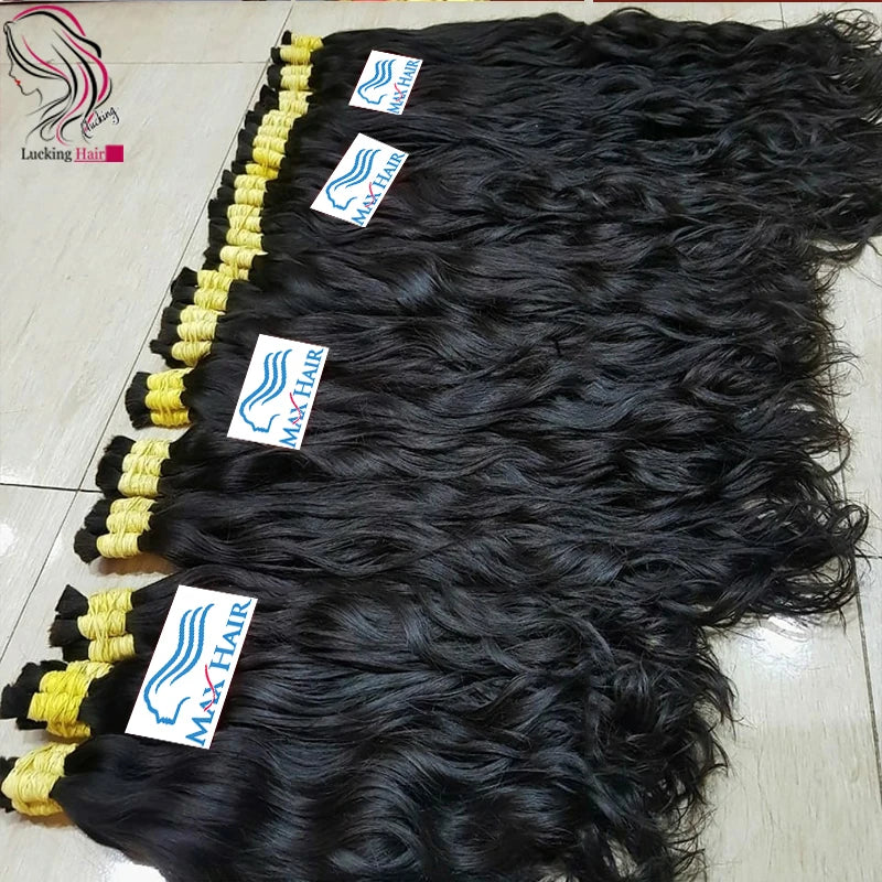 Extensões De Cabelos Humano Indiano Vietinamita Original Natural Brasileiro Cacheados Para Mega Hair Raw Indian 100% Human Hair