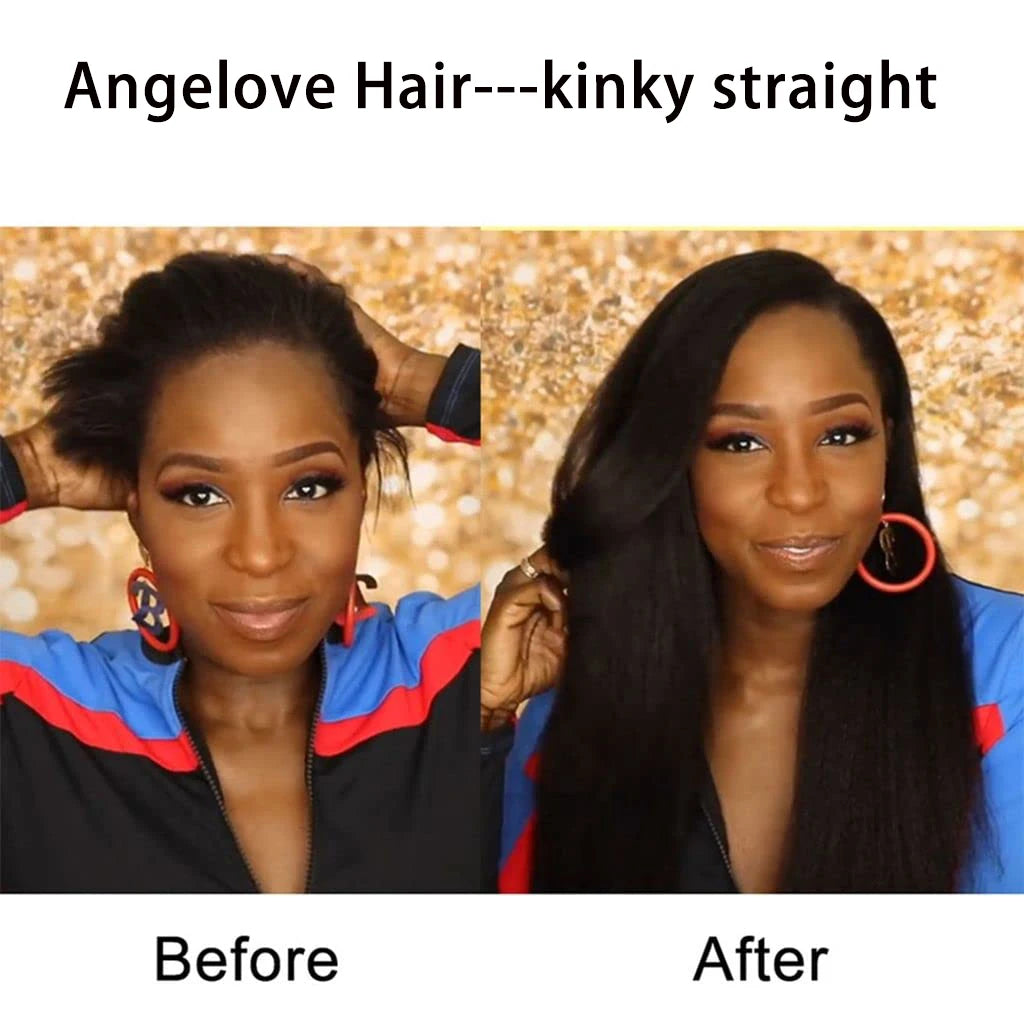 Tape In Human Hair Kinky Straight Extensions 100% Real Remy Human Hair Weft Adhesive Glue On For Salon High Quality for Woman