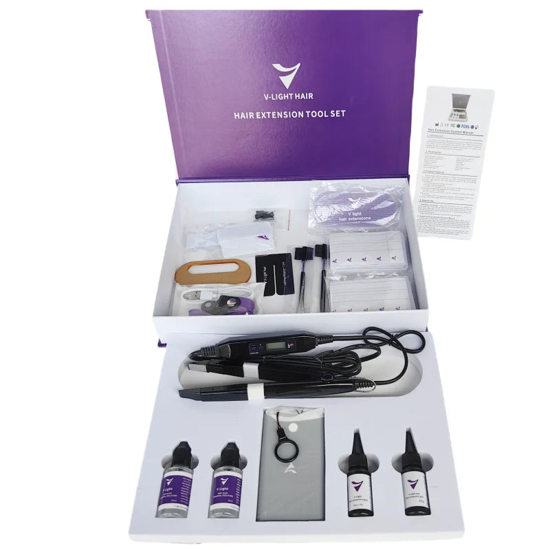 V Light Technology Hair Extension Tool for Tape Hair Pieces Easy-to-Use Connector with V Light Technology for Human Hair Extensi