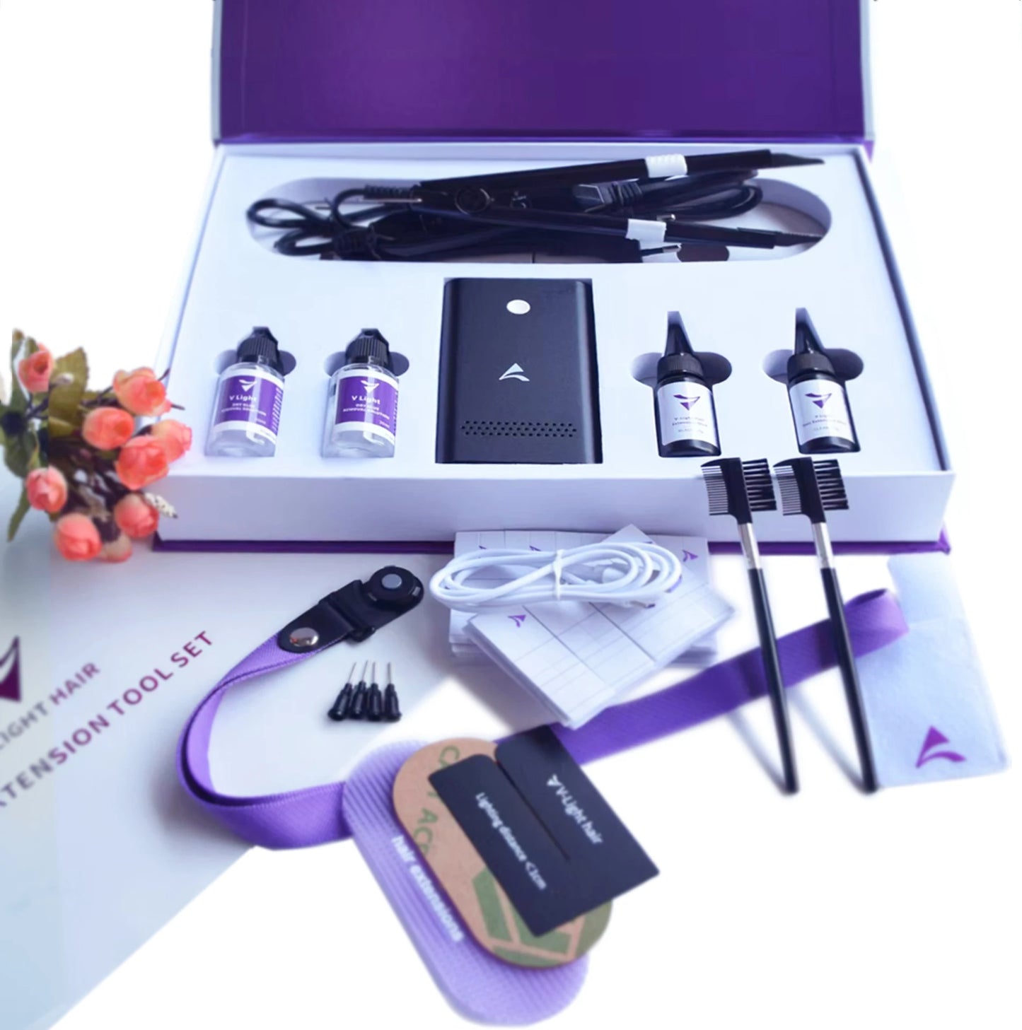 V Light Technology Hair Extension Tool for Tape Hair Pieces Easy-to-Use Connector with V Light Technology for Human Hair Extensi