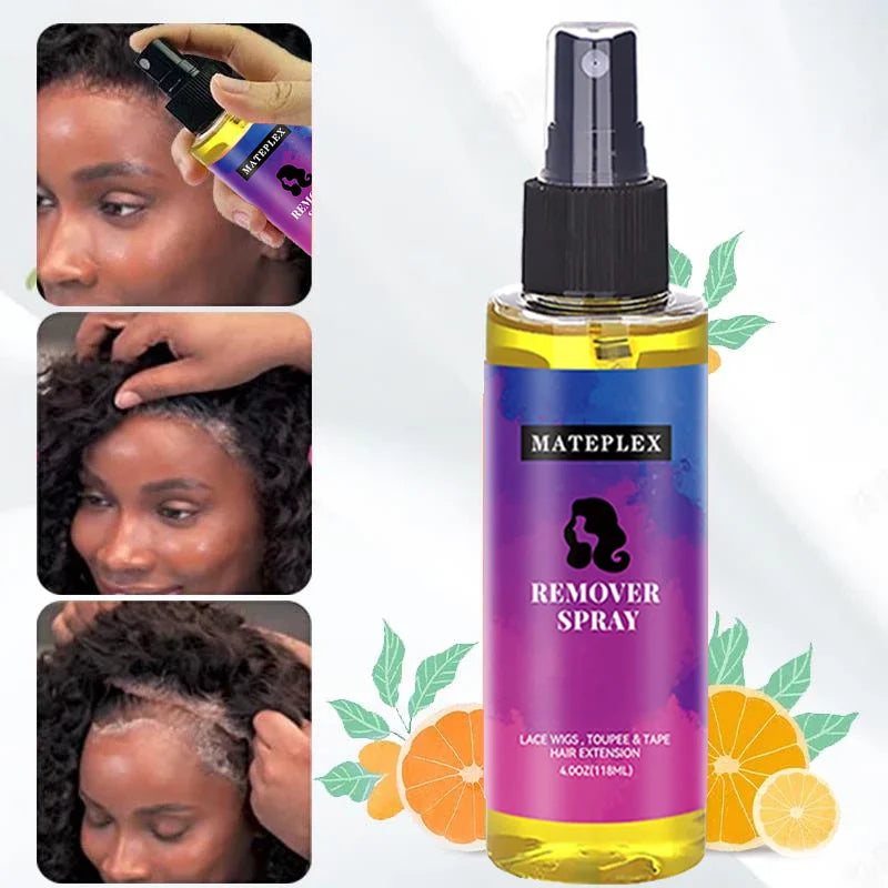 Wig Glue Remover Spray Fast Acting Tape In Hair Extensions Adhesive Remover Hair Glue Remover For Frontal Hairpiece Toupee