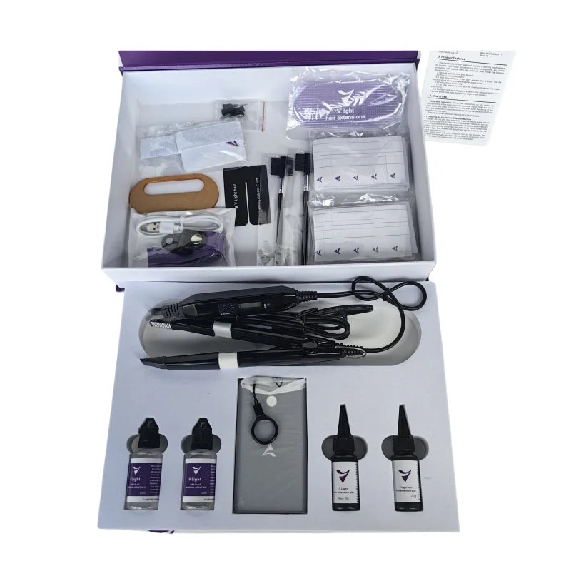 V Light Technology Hair Extension Tool for Tape Hair Pieces Easy-to-Use Connector with V Light Technology for Human Hair Extensi