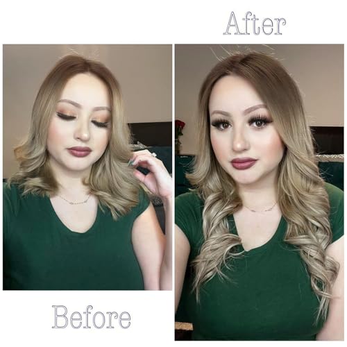 Clip in Hair Extensions Remy Human Hair Extensions for Women Real Hair Clip in Extensions Double Weft Dark Brown Balayage Medium Brown (12 inch-5pcs/80g, 14-24 inch-7pcs/120g)