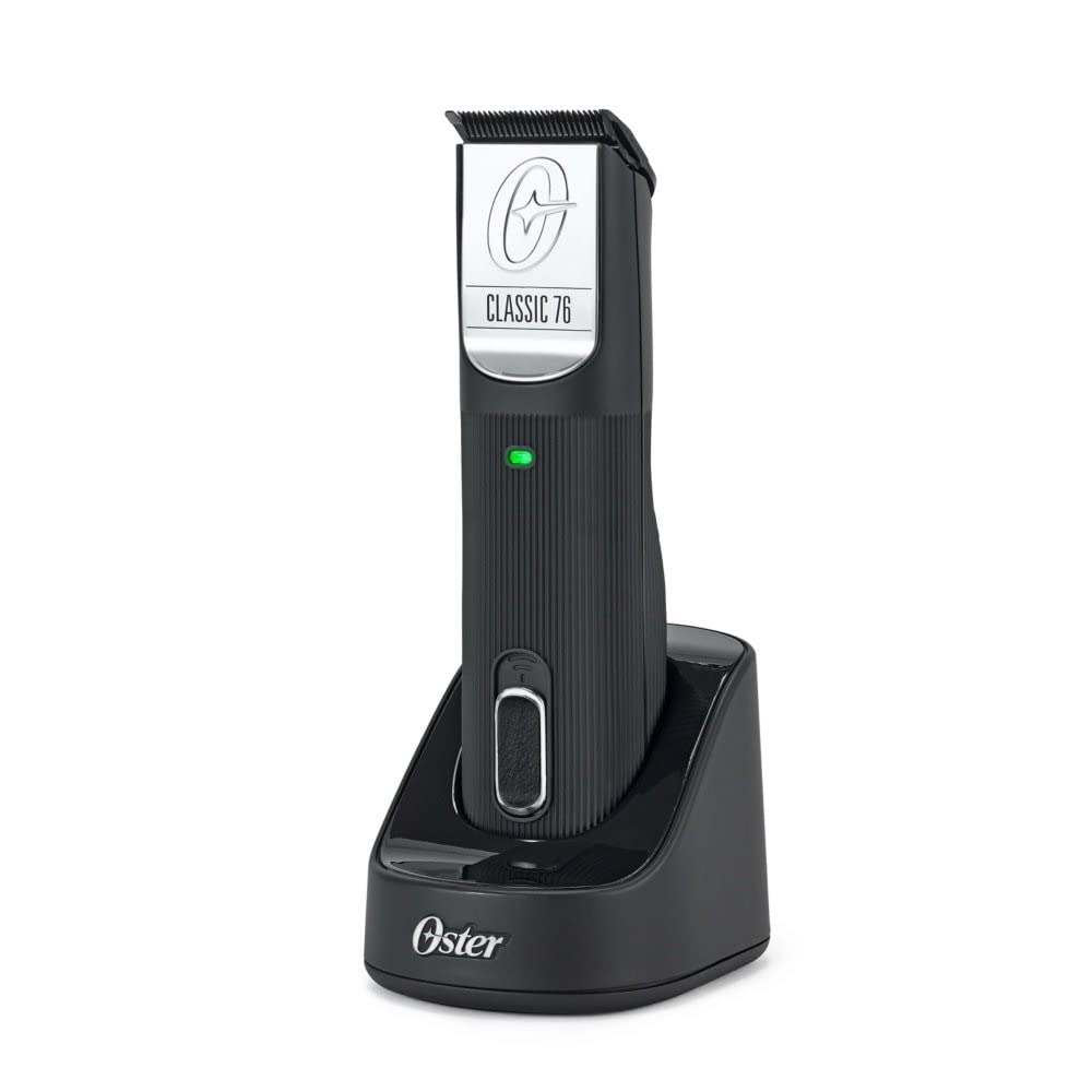 Oster Professional Cordless Hair Clippers, Classic 76 for Barbers and Hair Cutting with Detachable Blade, Burgundy