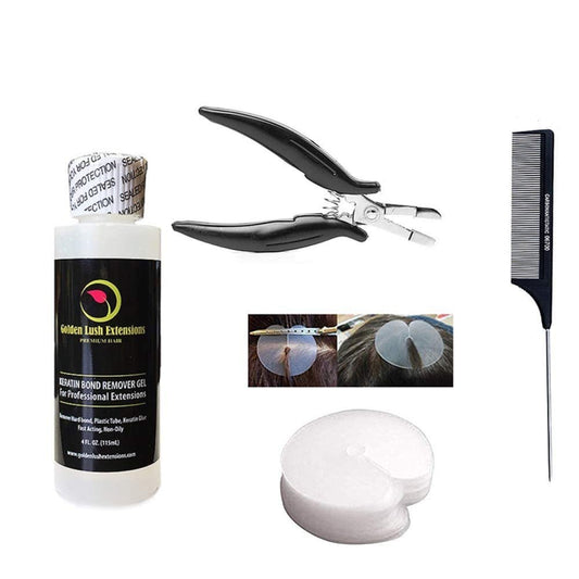 Fusion Kits Remover Super Act with Pliers for Keratin Bonds Tail Comb Heat Shield Protectors Breaker Tools Set