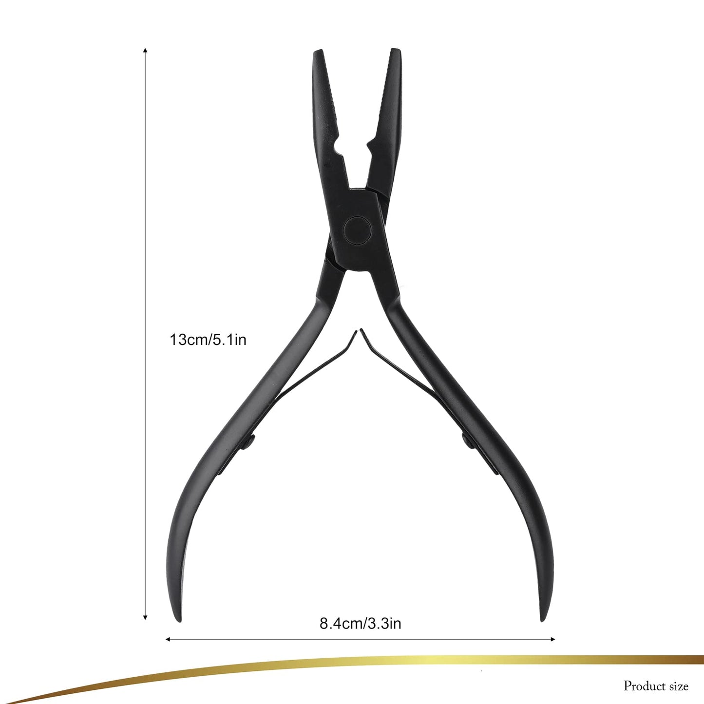 EHDIS Tape in Hair Extensions Pliers Stainless Steel Flat Surface Extensions Tape Sealing Clamp Pliers Tool (Type A)