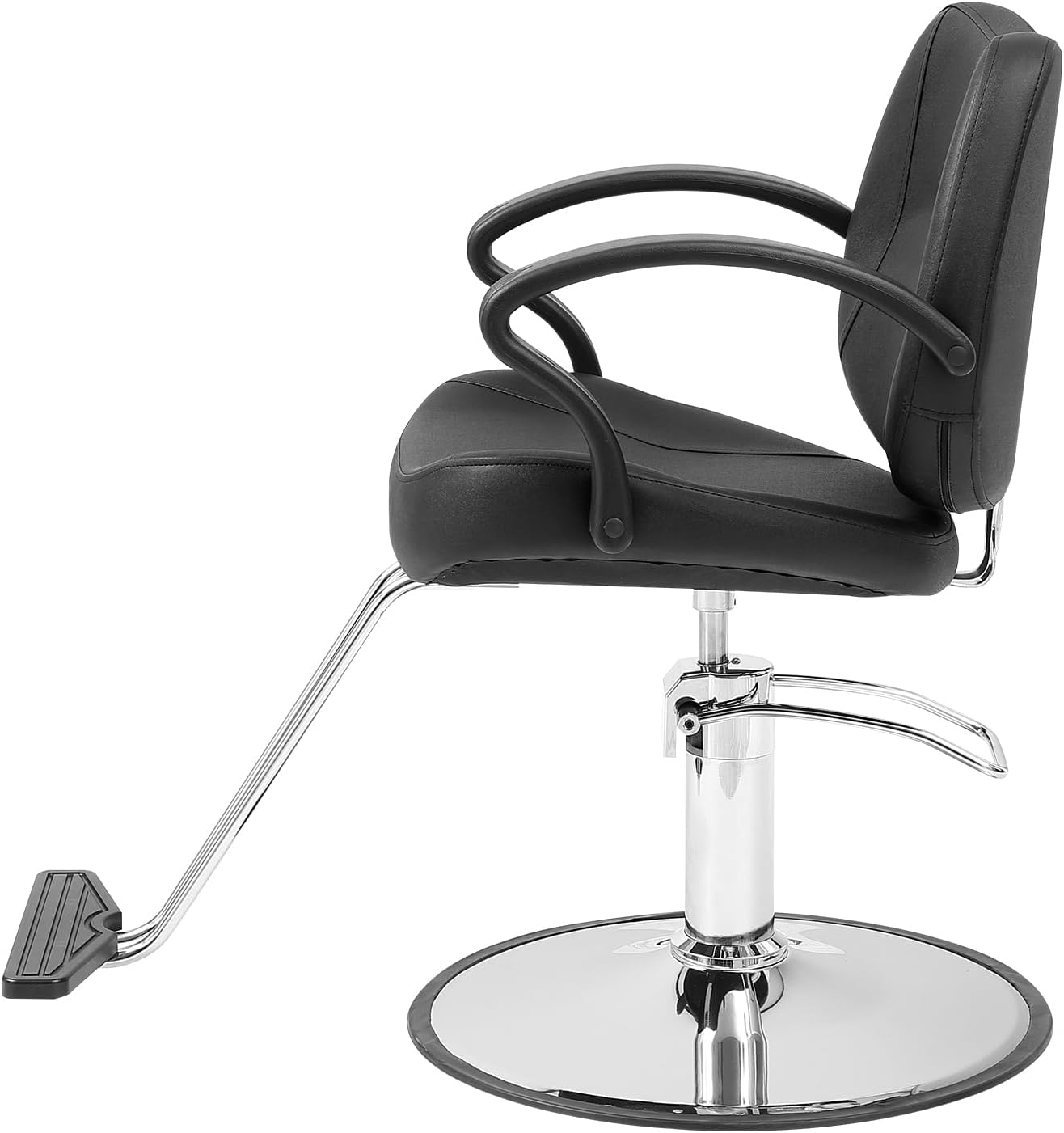 VEVOR Salon Chair, Barber Chair for Hair Stylist, Styling Chair with Heavy Duty Hydraulic Pump, 360° Swivel Hair Salon Chair with Footrest for Beauty Spa Shampoo, Max Load Weight 330 lbs, Black
